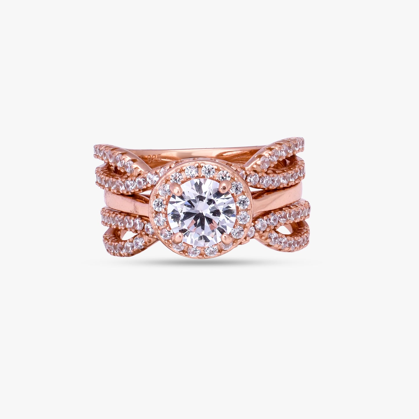 Rose Gold Halo Ring