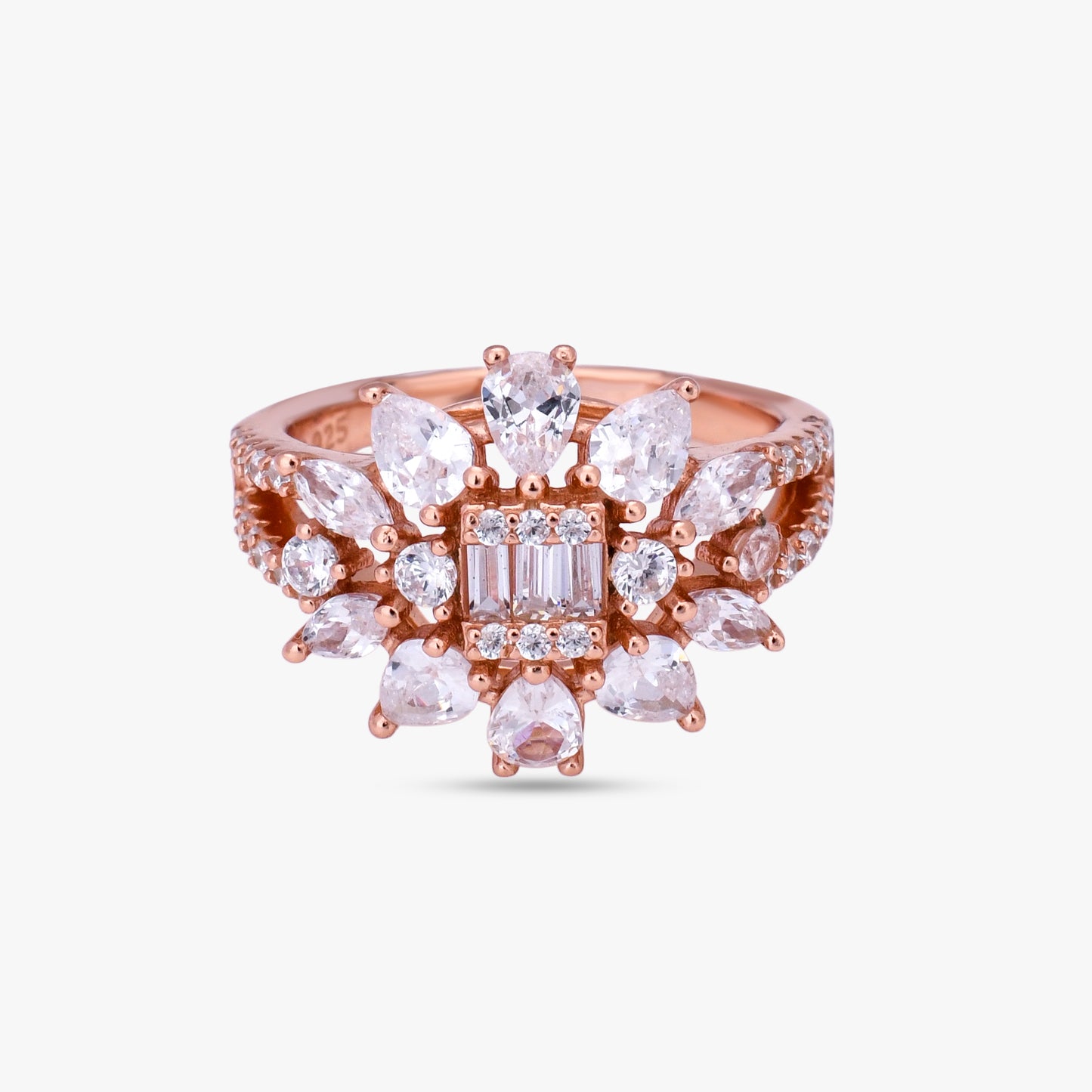 Sparkling Cluster Statement Ring