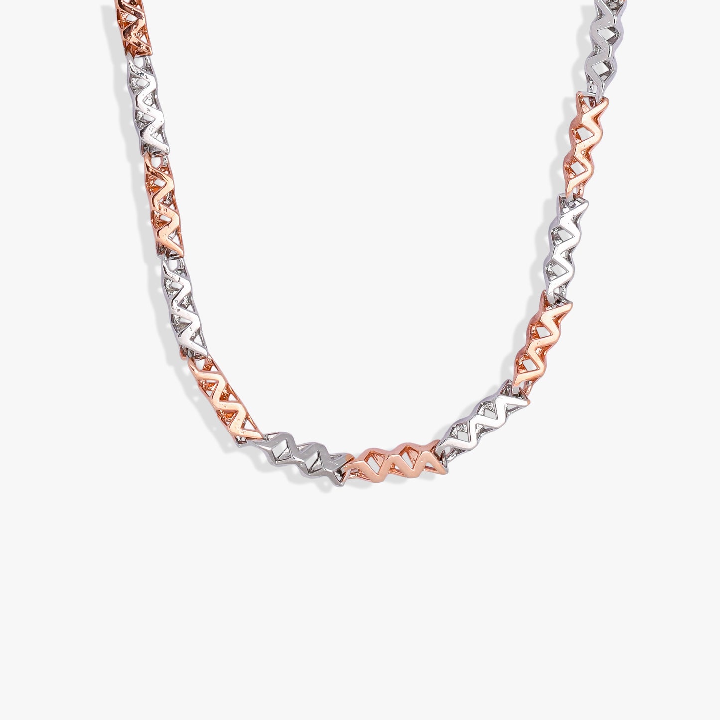 Dual-Tone Geometric Men's Chain