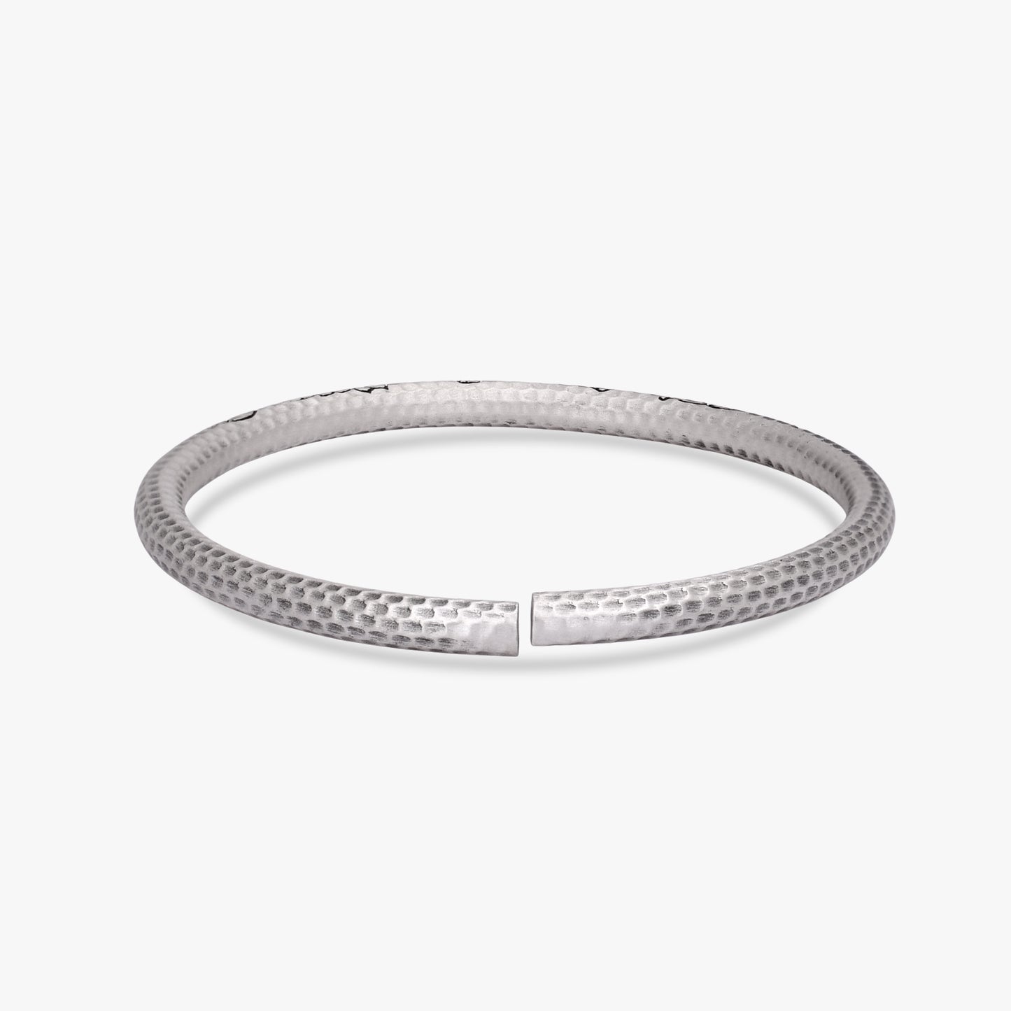 Hammered Matsya Silver Kada