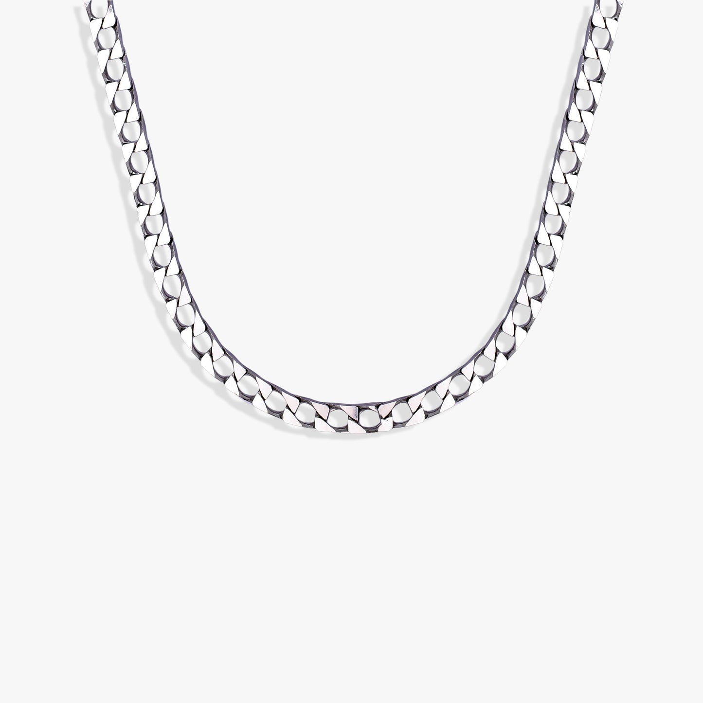 Men's Silver Curb Chain