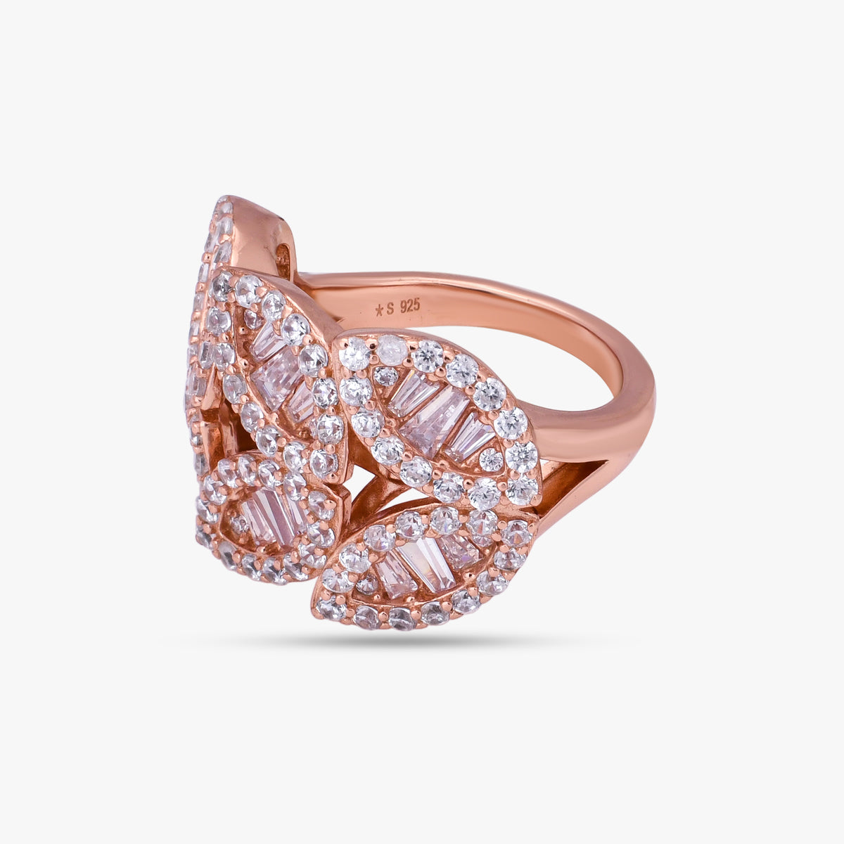 Rose Gold Floral Ring