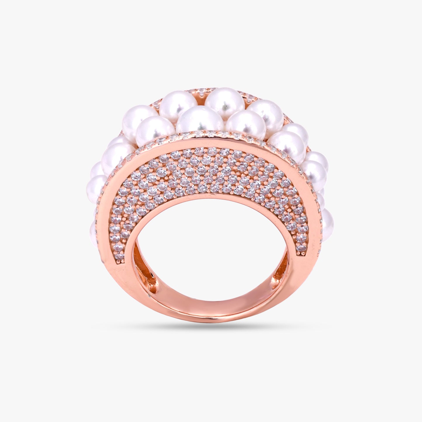 Sparkling Pearl Statement Ring