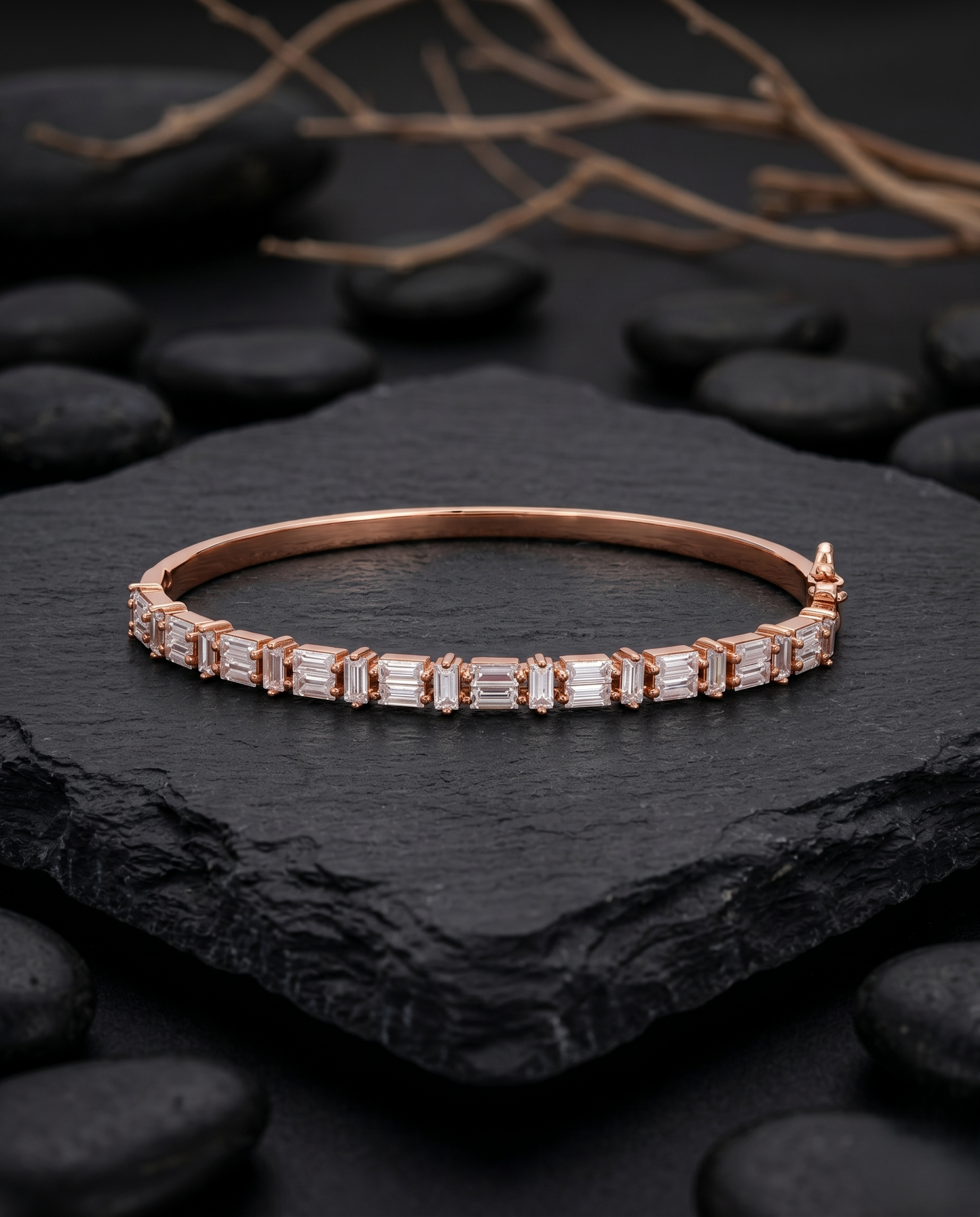 The Infinity Link Solitaire Bangle