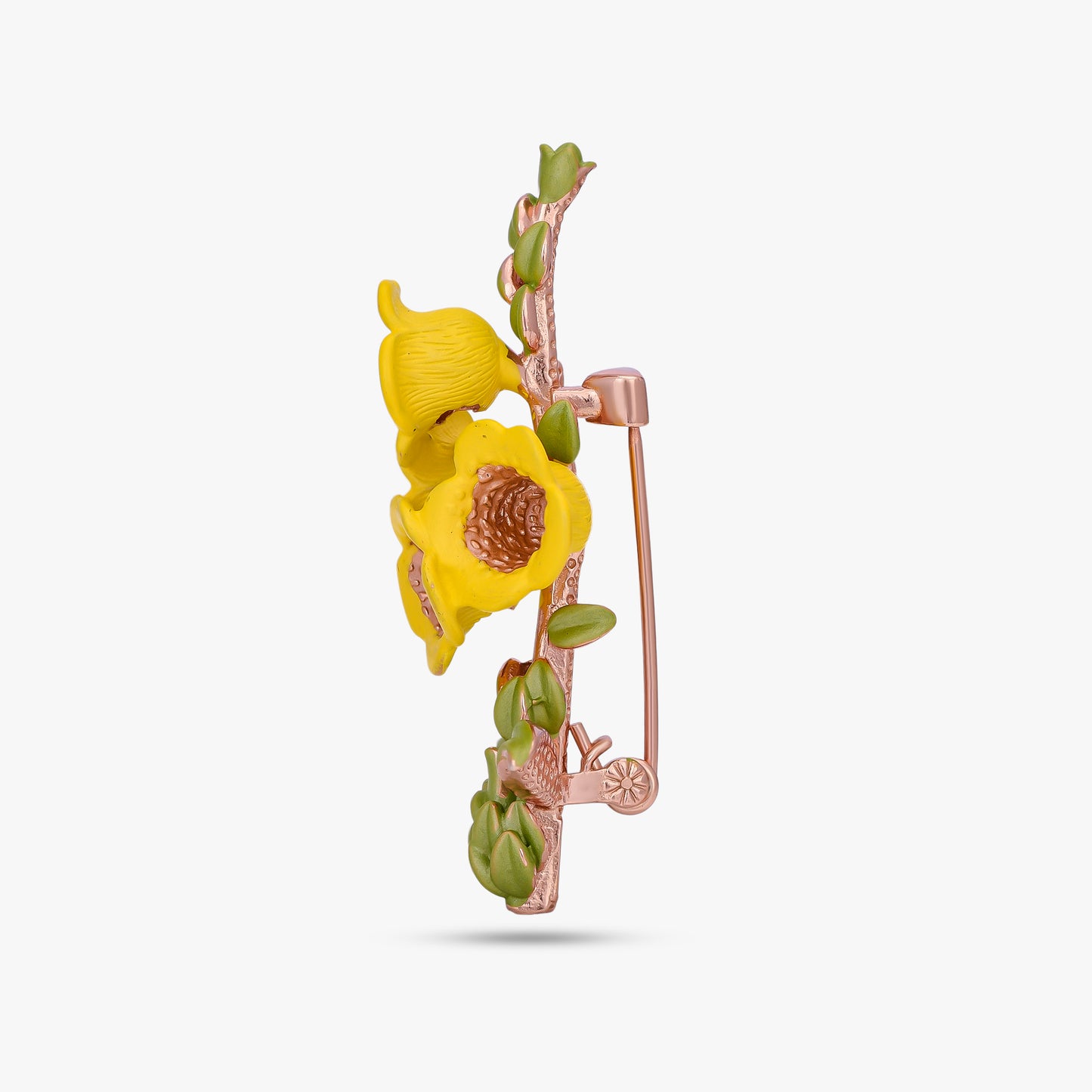 Blooming Enamel Flower Brooch