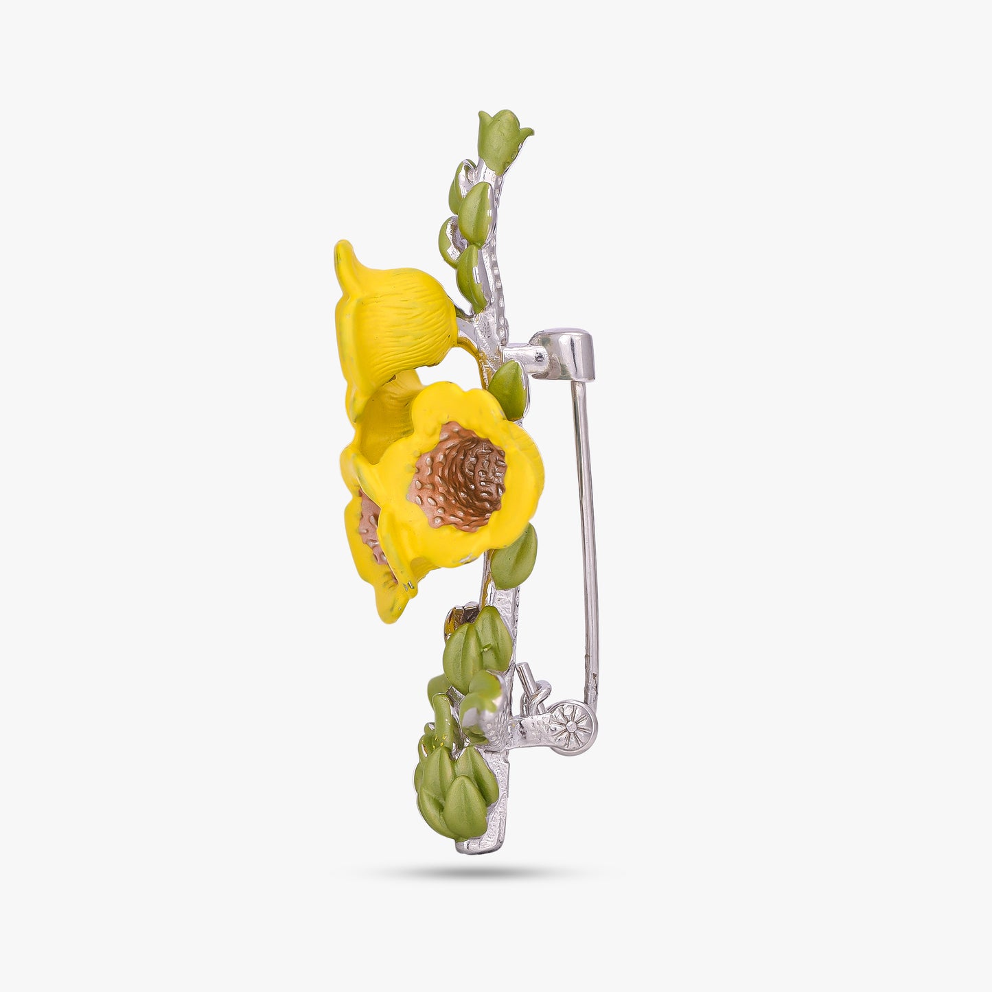 Blooming Enamel Flower Brooch