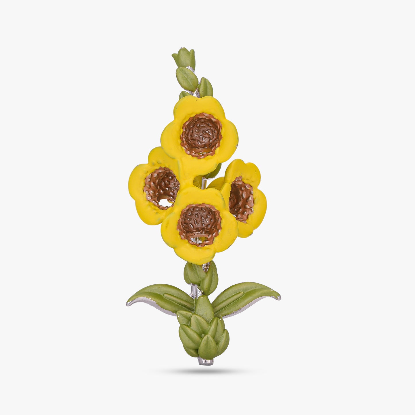 Blooming Enamel Flower Brooch