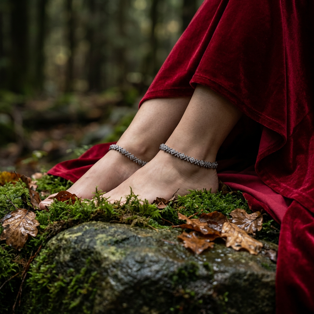 Diamond Floral Rhombus Anklet