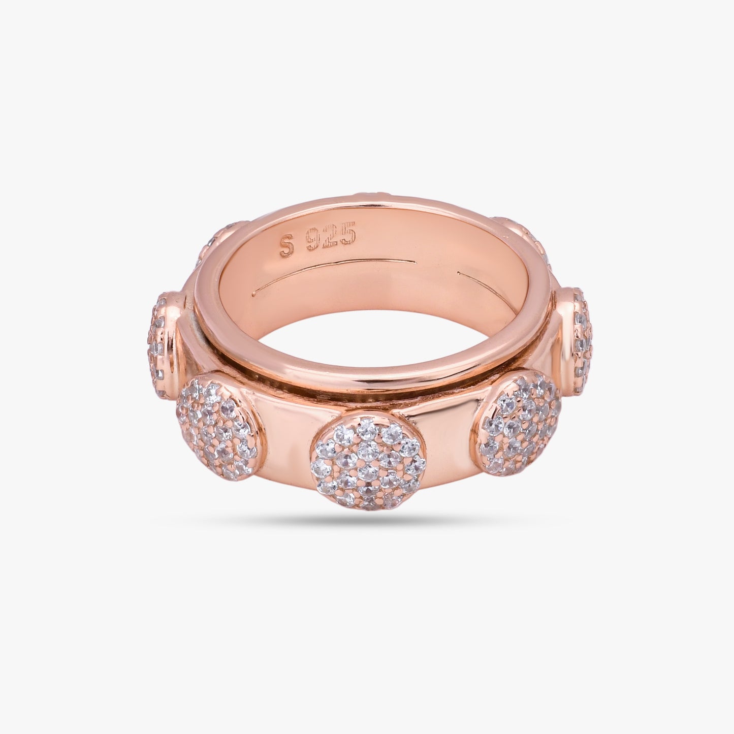 Pave Disc Spinner Ring