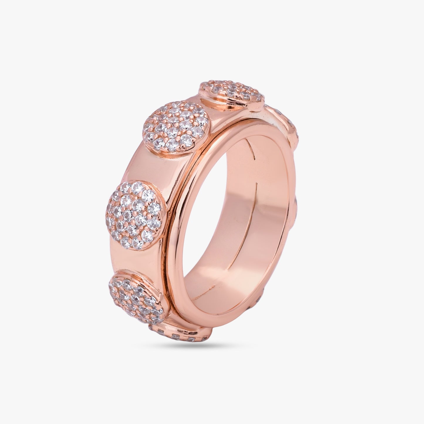 Pave Disc Spinner Ring
