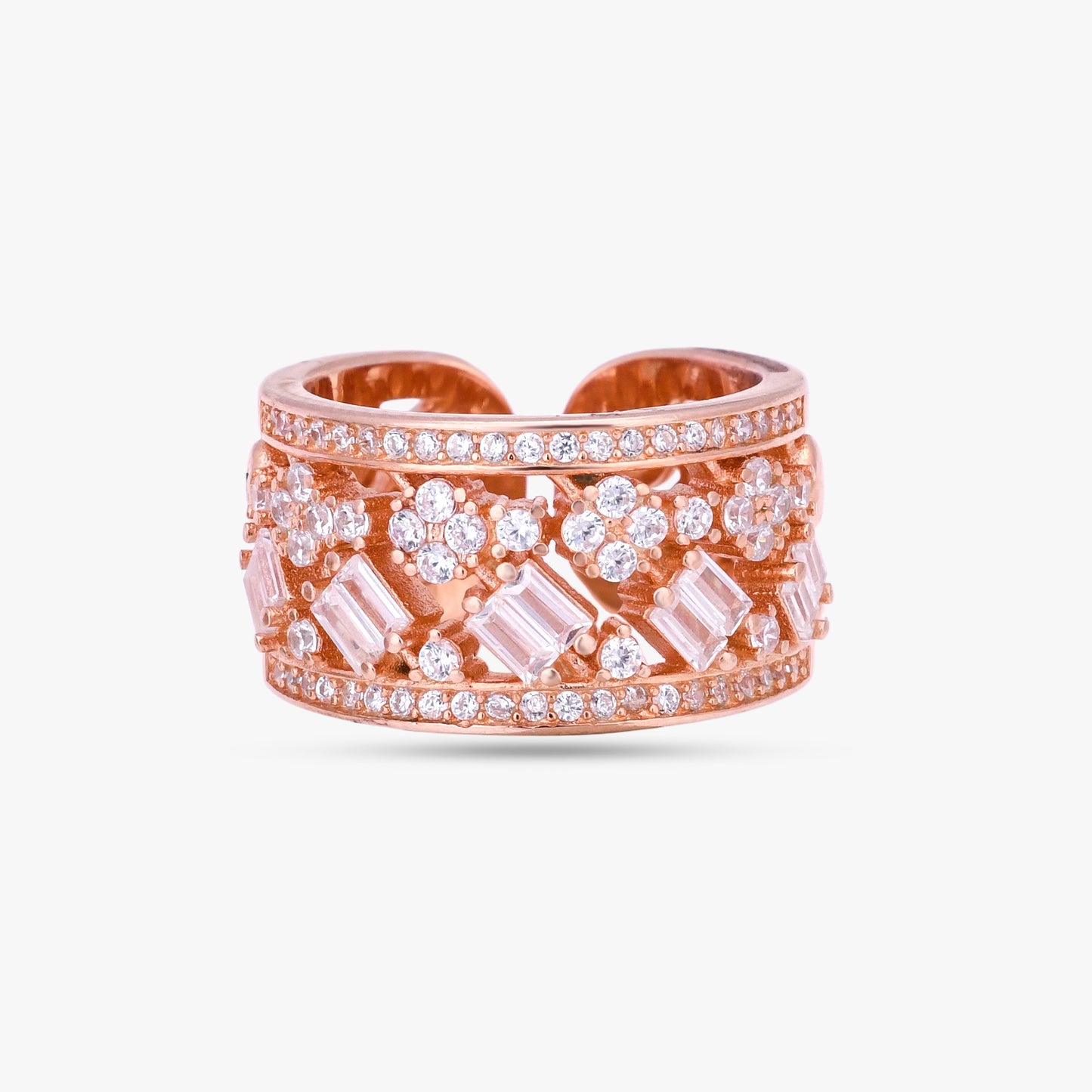 Ornate Geometric Adjustable Ring