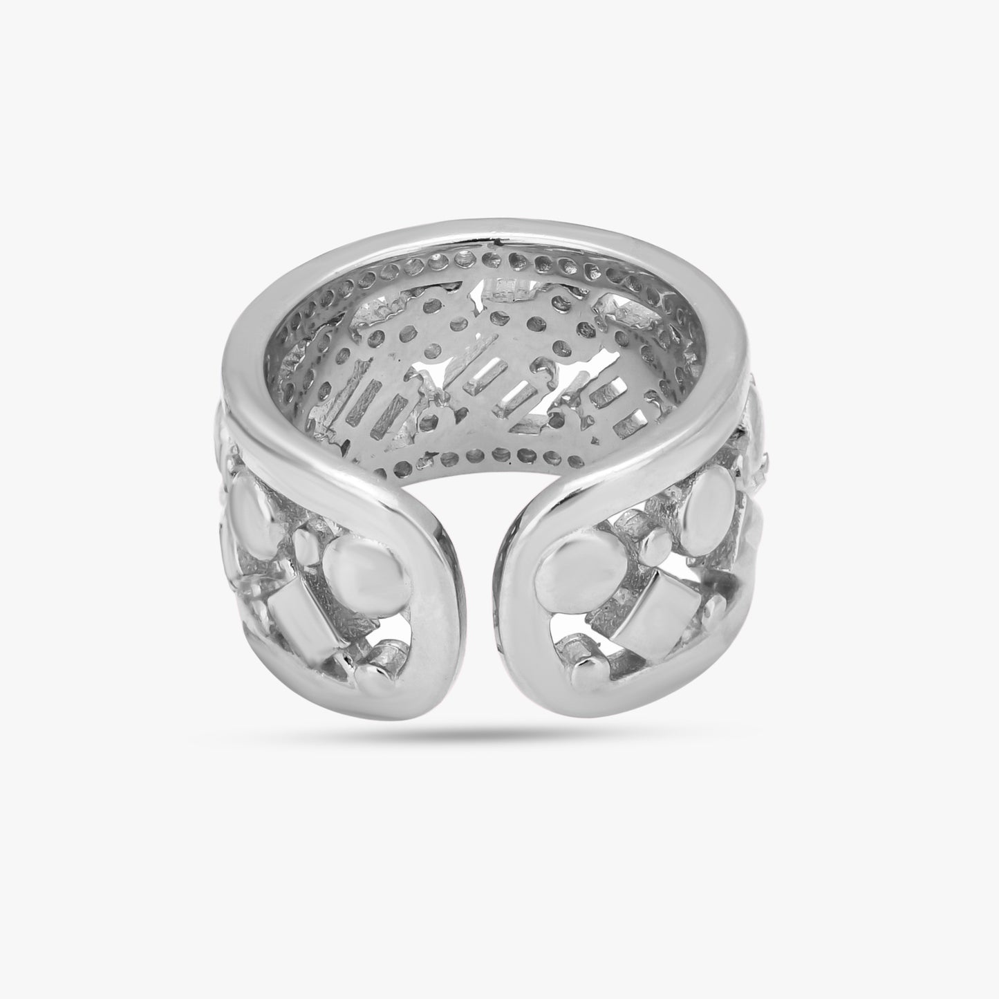 Ornate Geometric Adjustable Ring