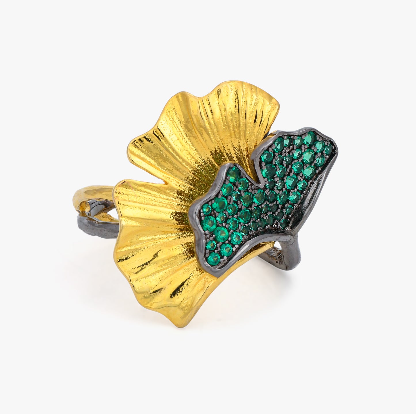 The Venetian Ginkgo Emerald Ring