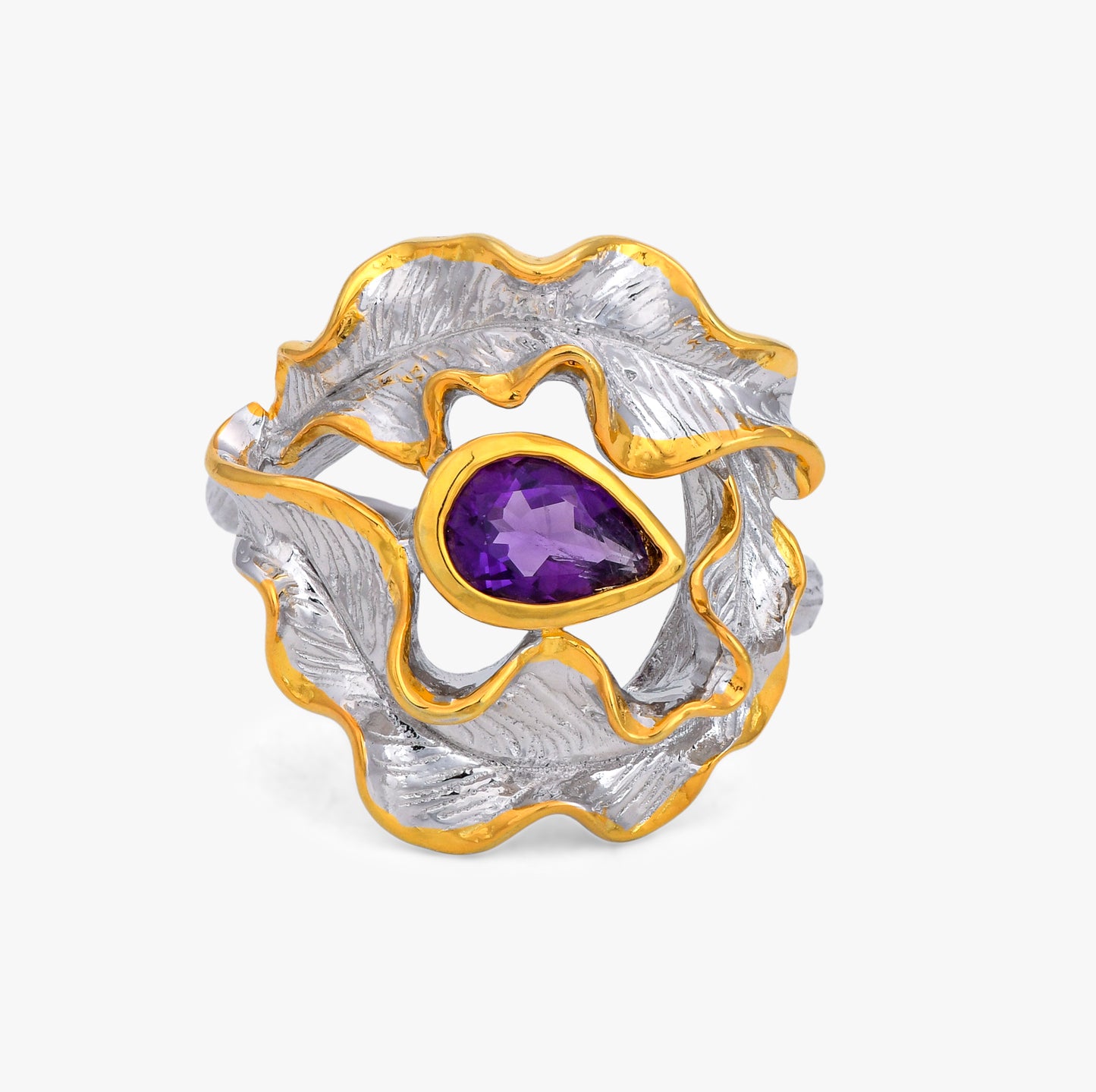 The Venetian Violet Ruffle Ring