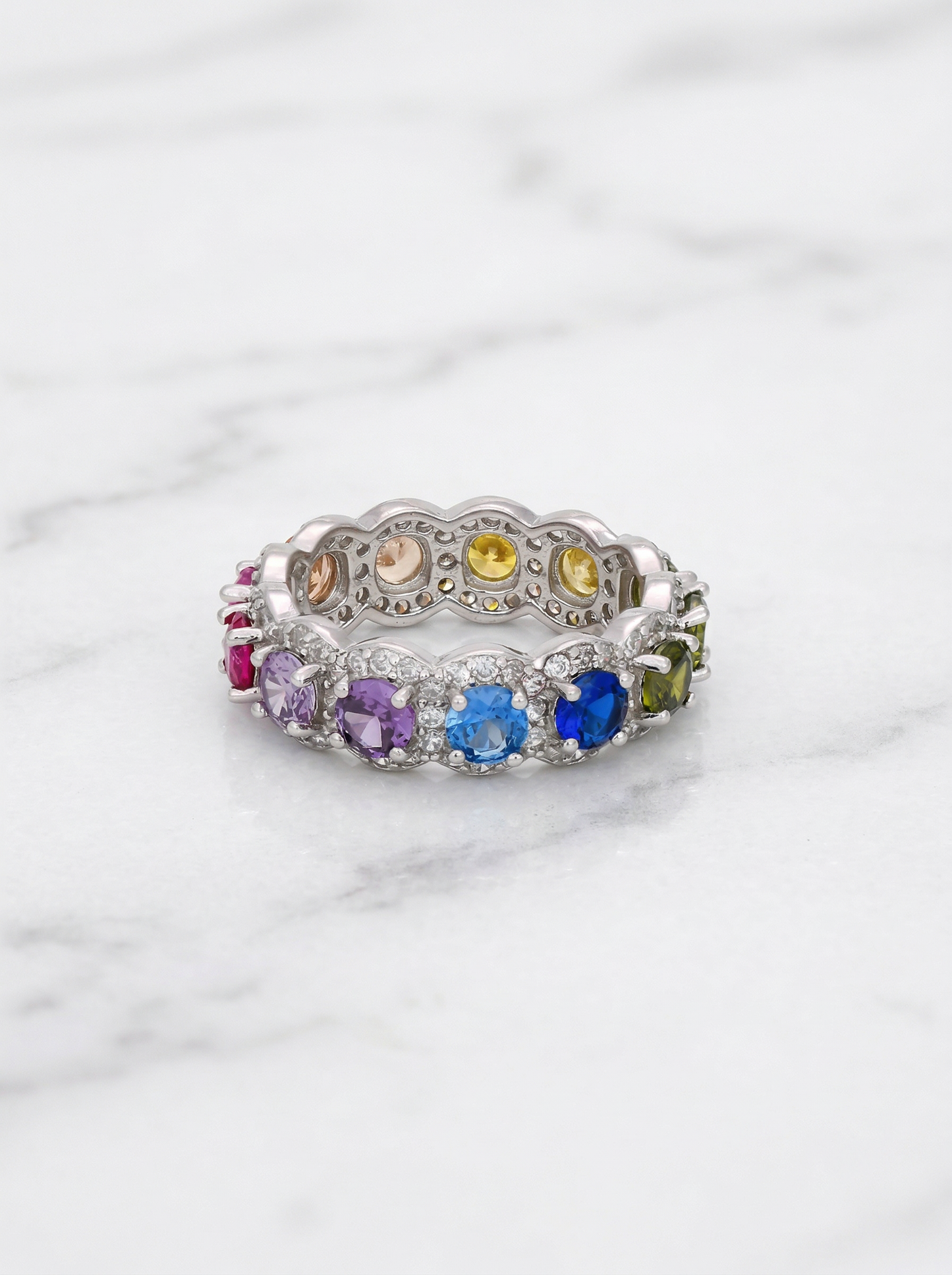 Multi-Color Eternity Band