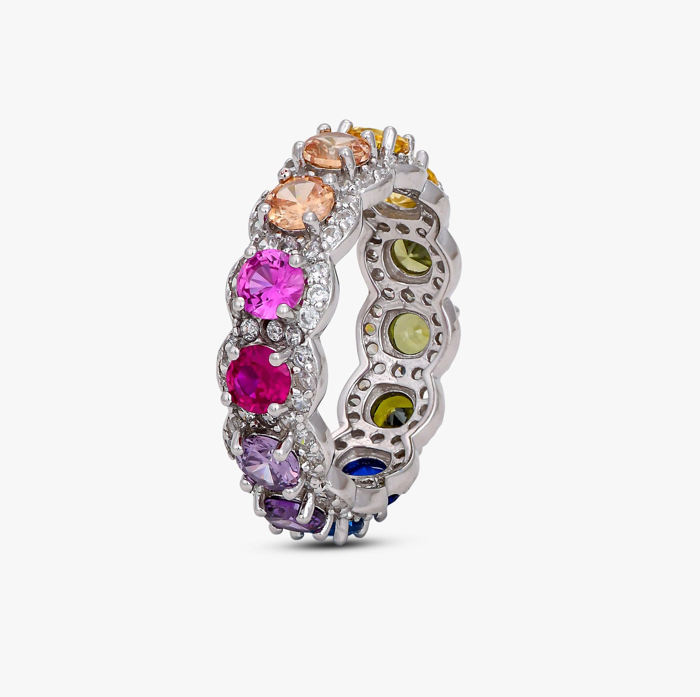 Multi-Color Eternity Band