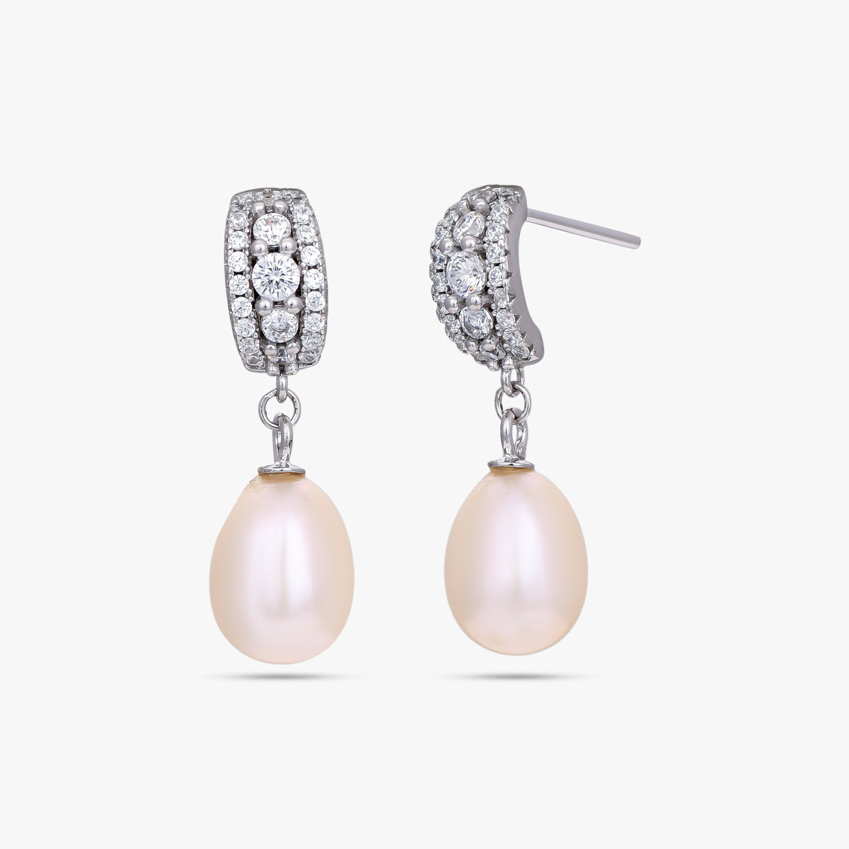 Celestial Hoop Pearl Earrings