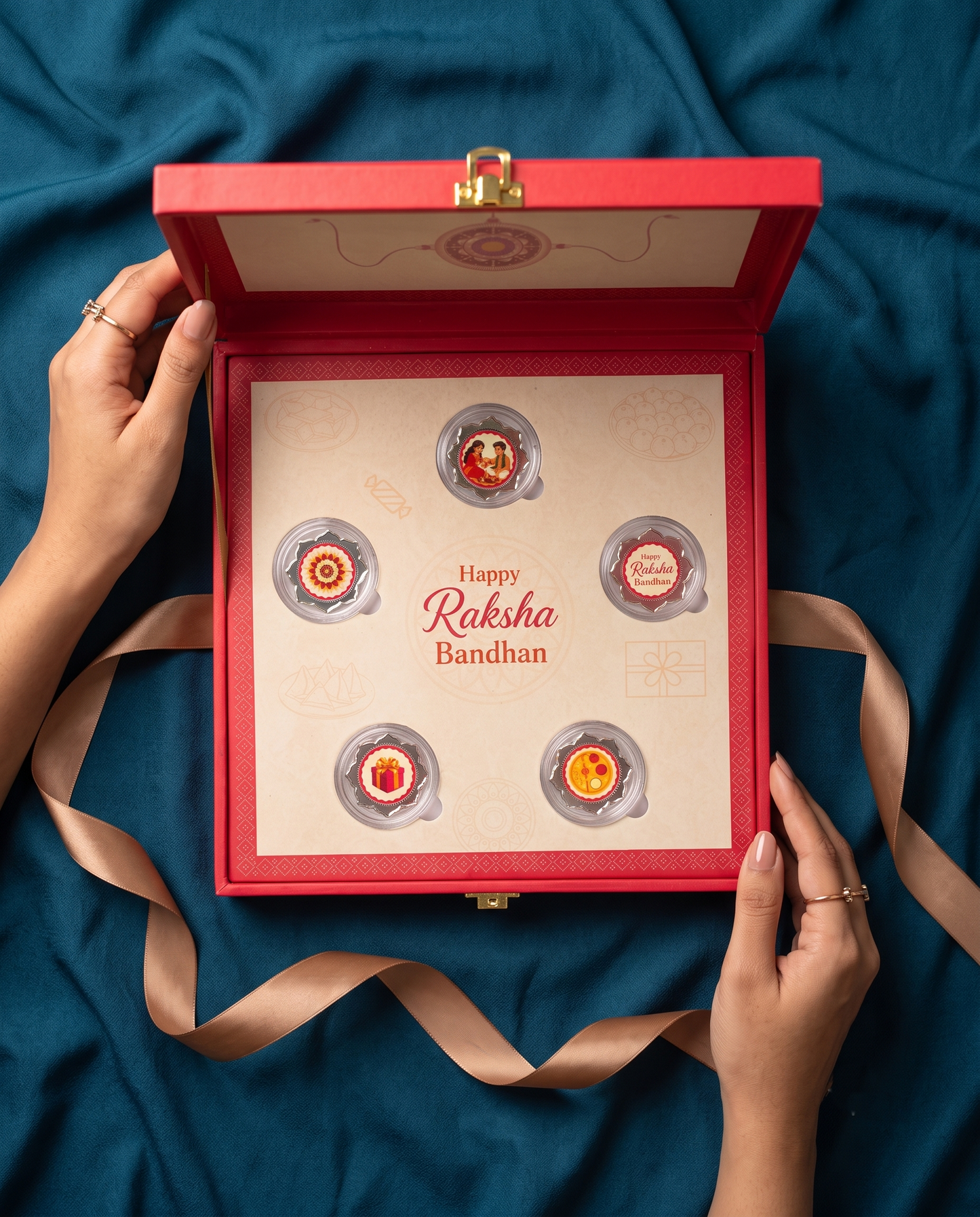 10G PURE SILVER COIN RAKHI HAMPER
