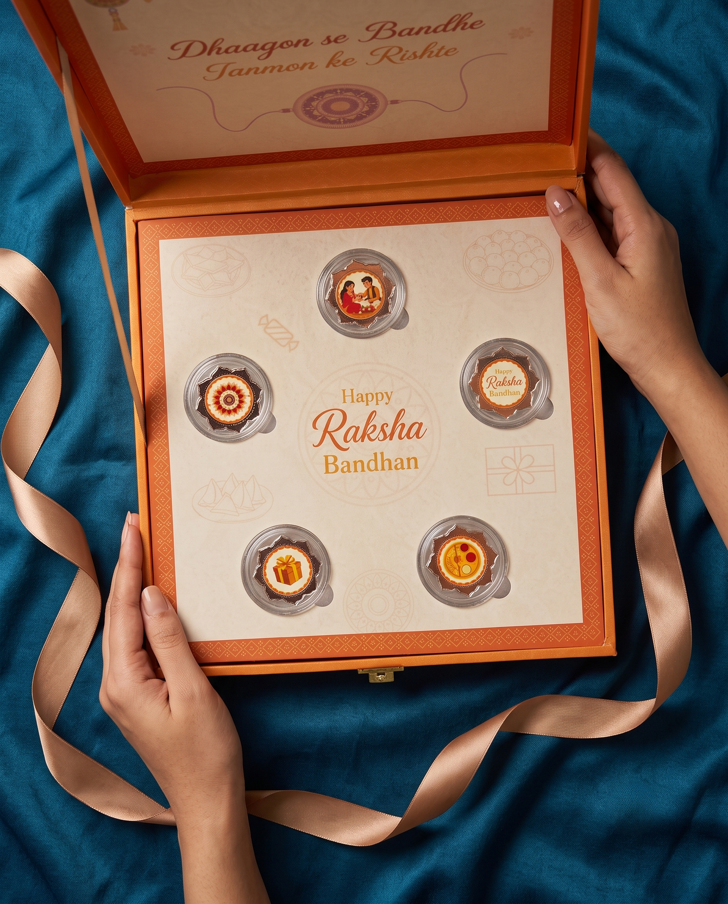 10G PURE SILVER COIN RAKHI HAMPER