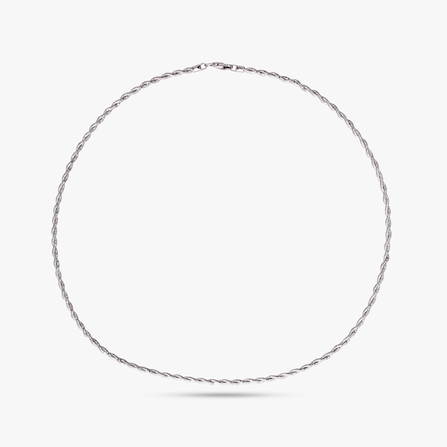 Italian Twisted Silver Necklace