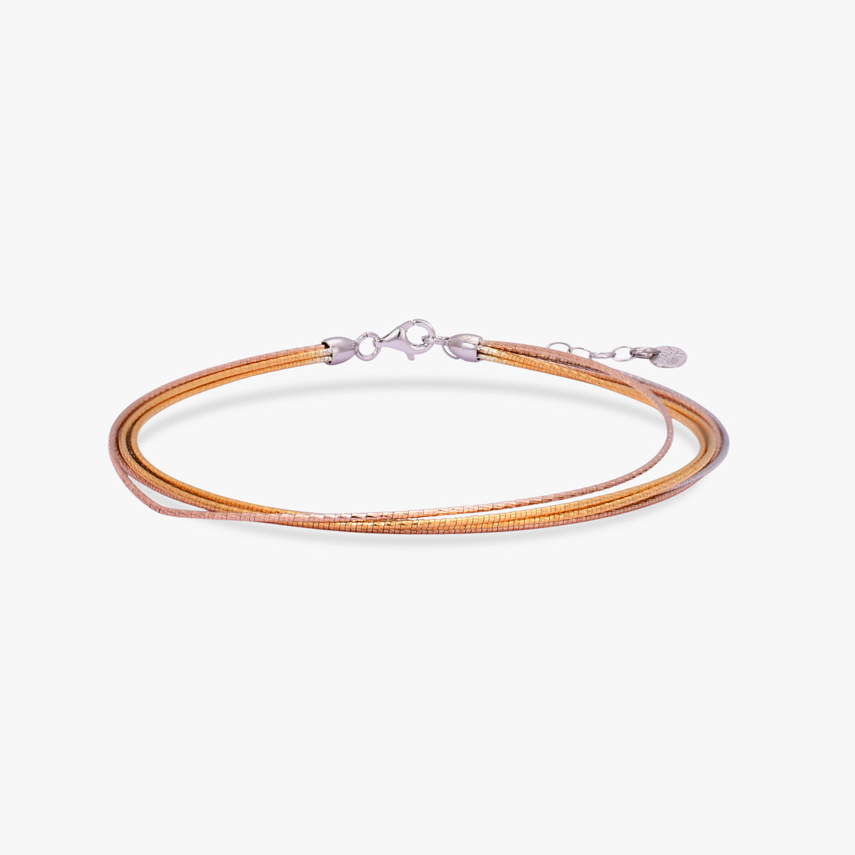 Layered Mixed-Metal Anklet