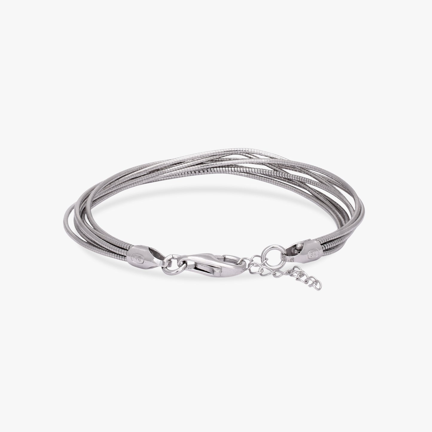 Layered Italian Silver Bracelet