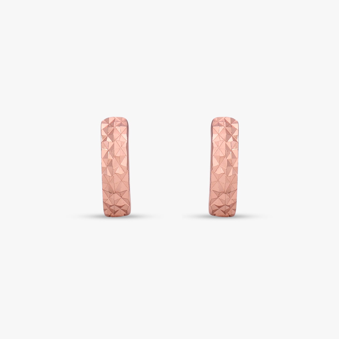 Diamond Cut Huggie Earrings