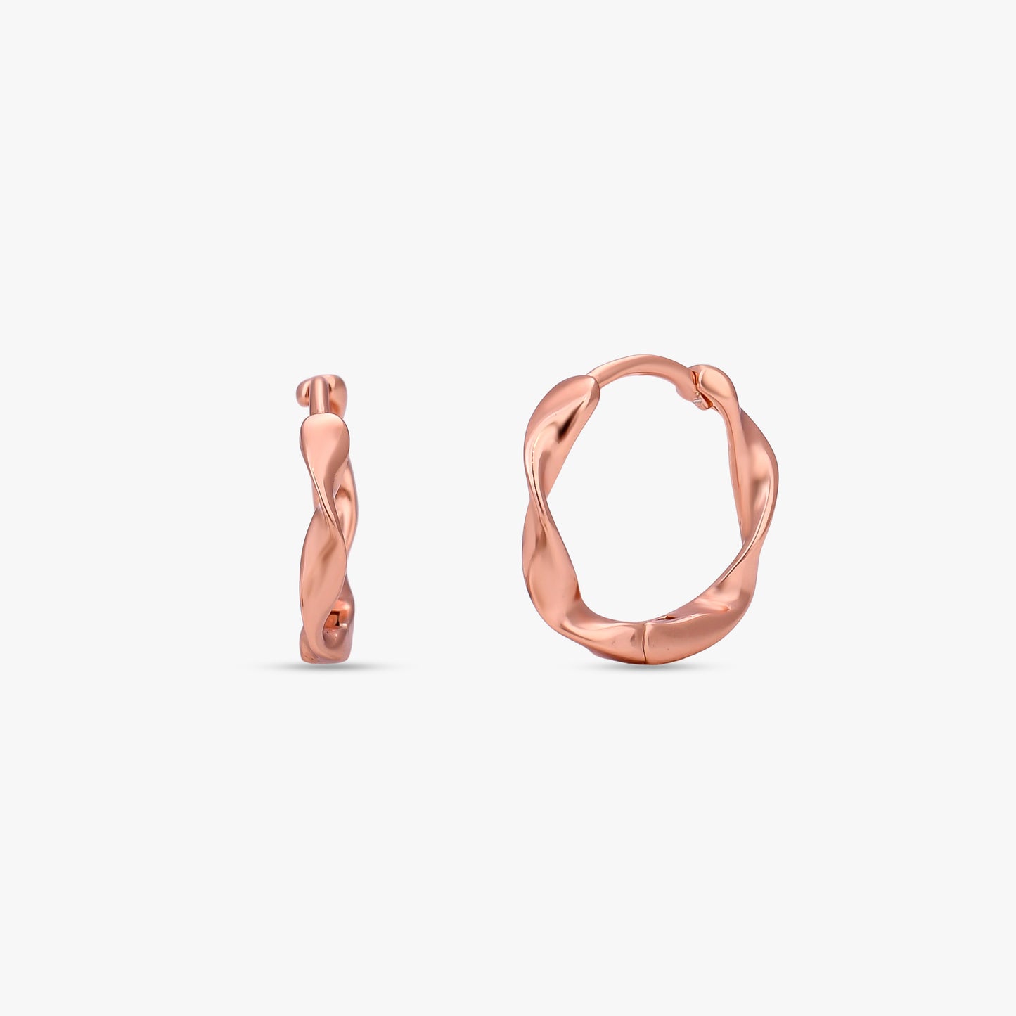 Twisted Ribbon Hoop Earrings