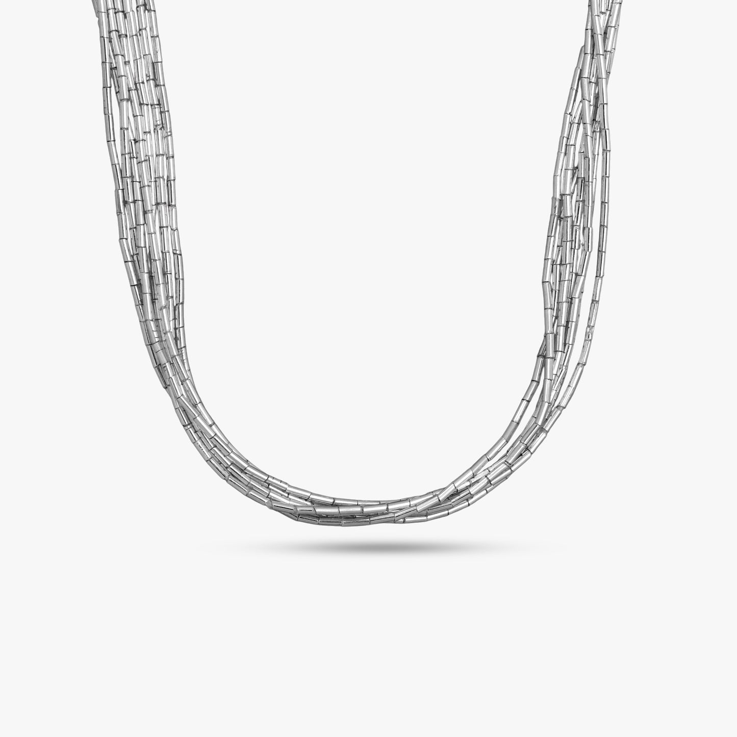 Sleek Italian Silver Necklace