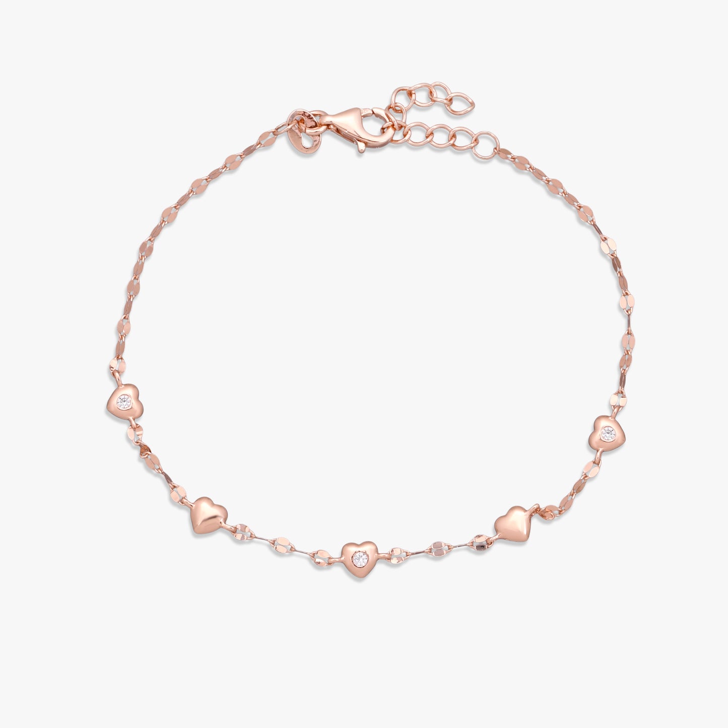 Dainty Heart Link Bracelet