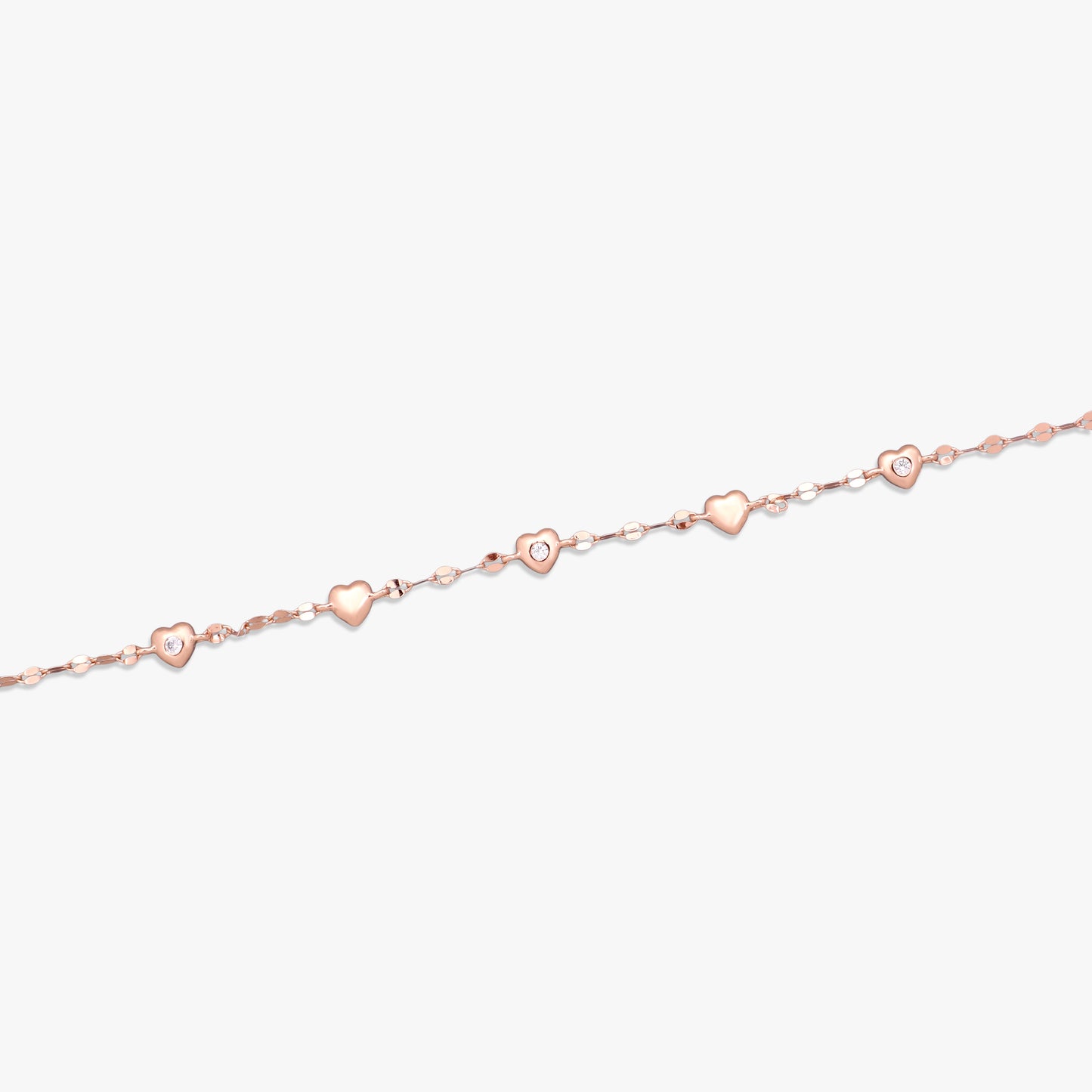Dainty Heart Link Bracelet