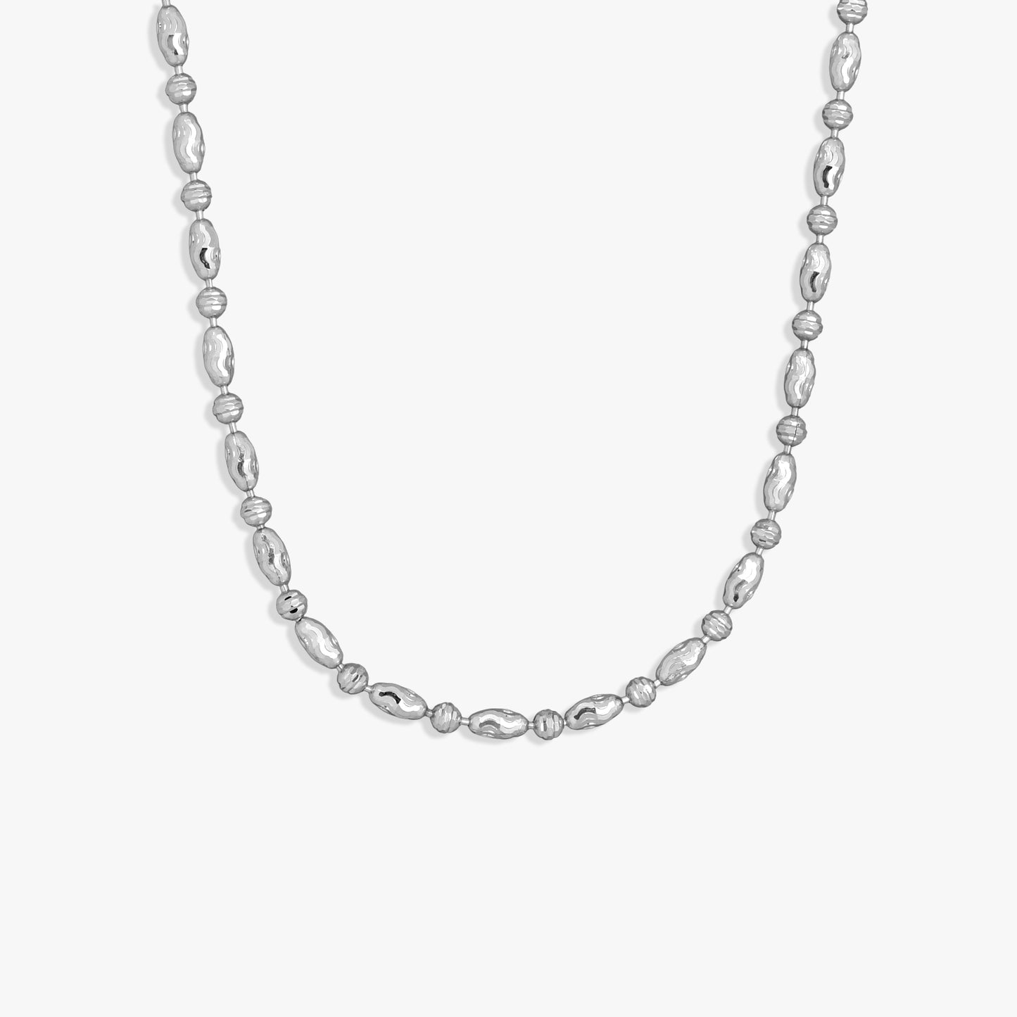 Italian Silver Beaded Chain