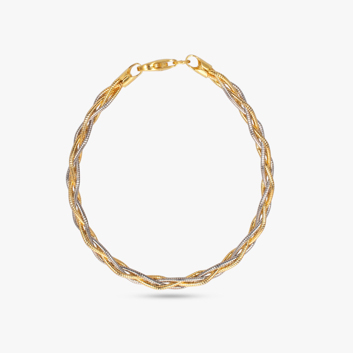 Tricolor Braided Italian Anklet