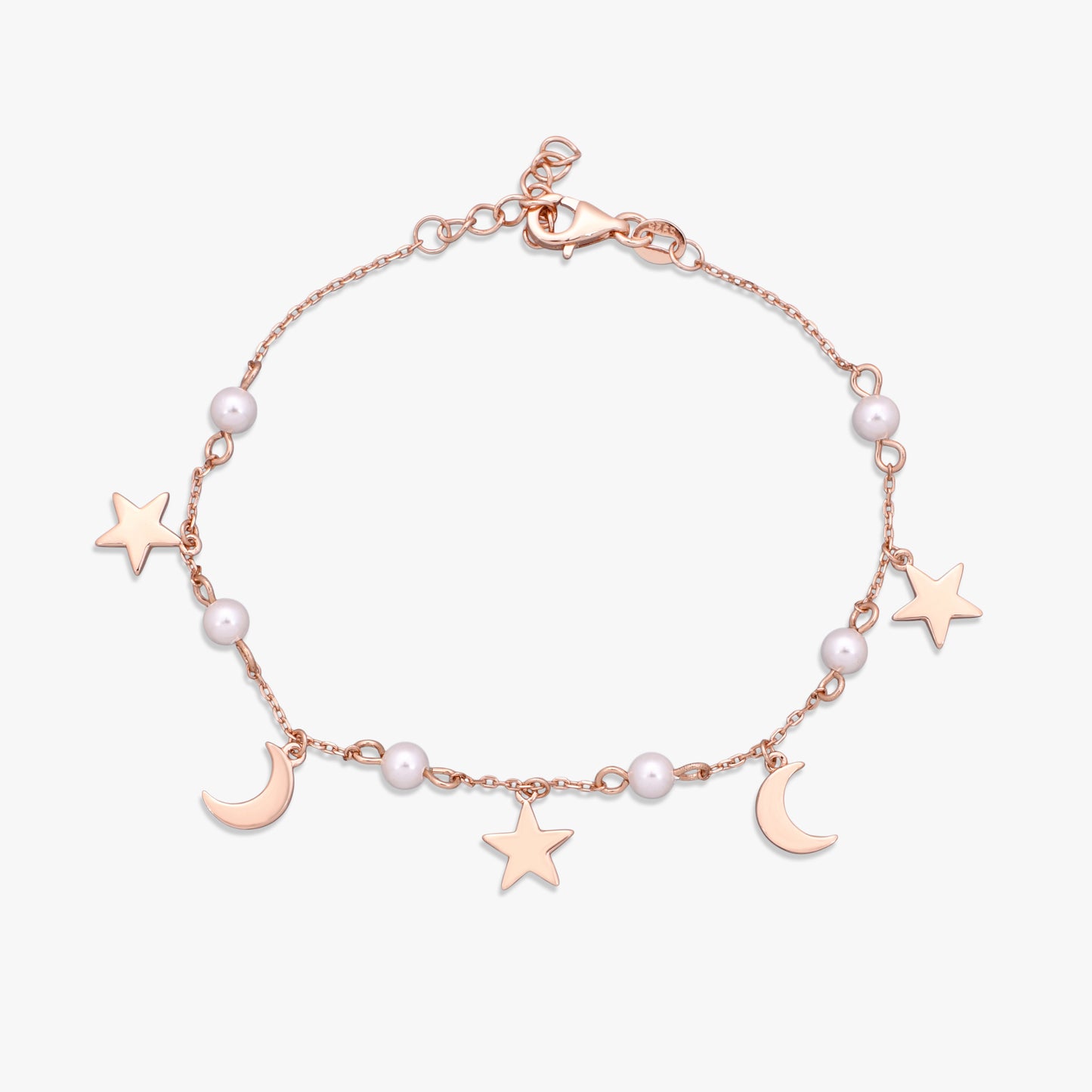 Celestial Pearl Charm Bracelet