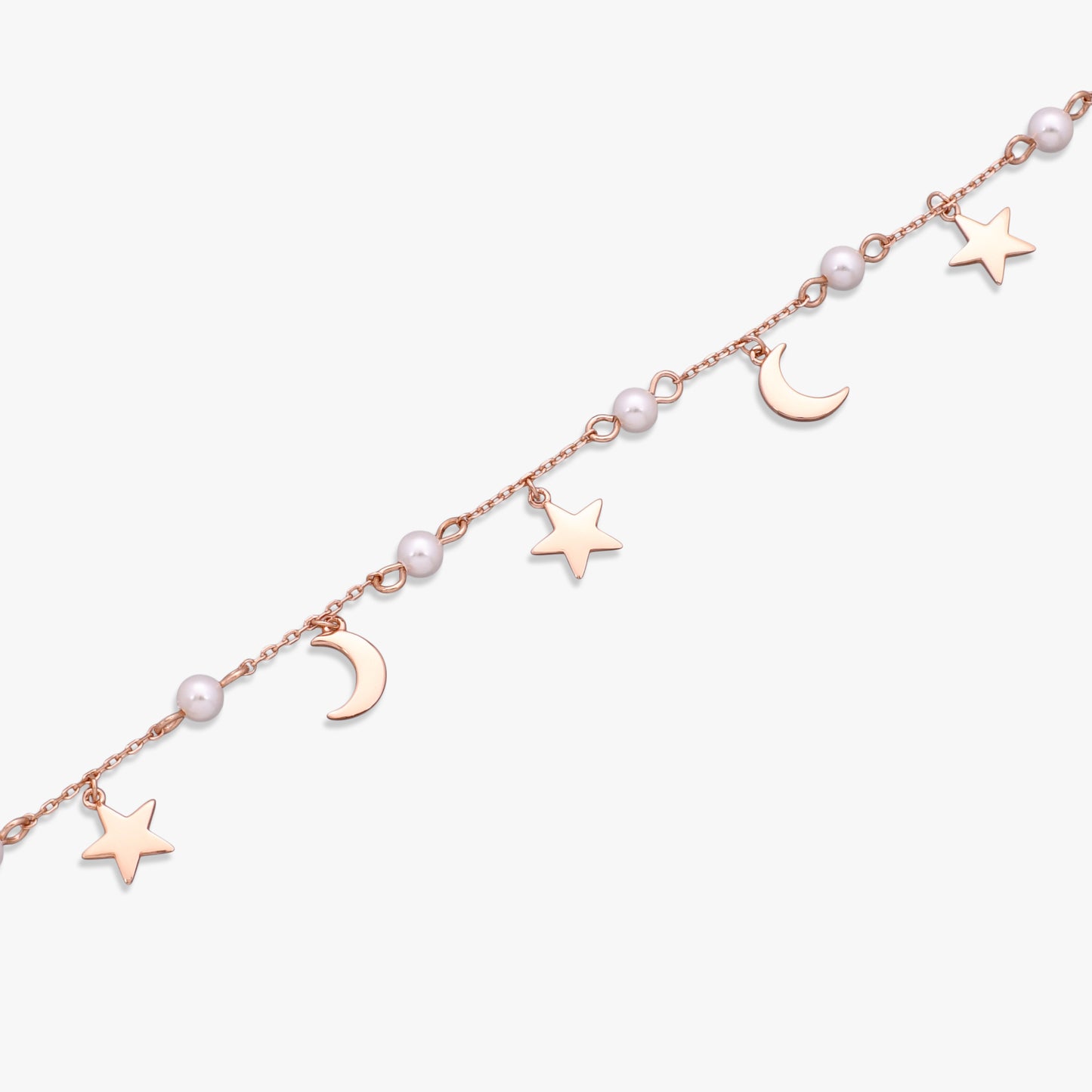 Celestial Pearl Charm Bracelet