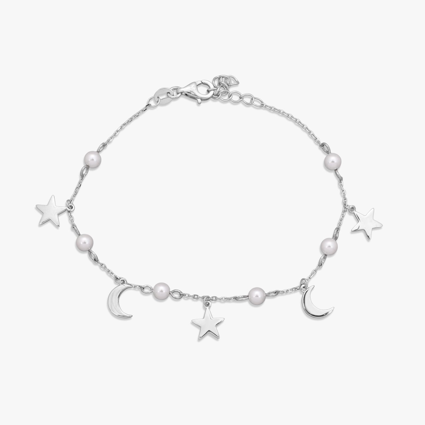 Celestial Pearl Charm Bracelet