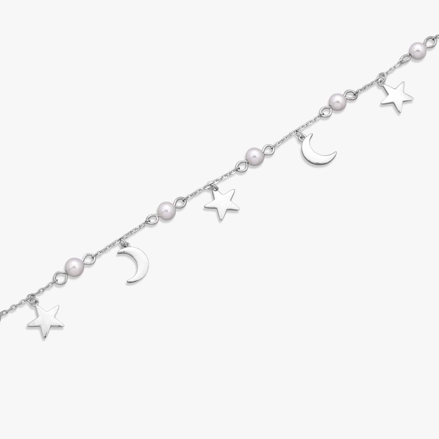 Celestial Pearl Charm Bracelet