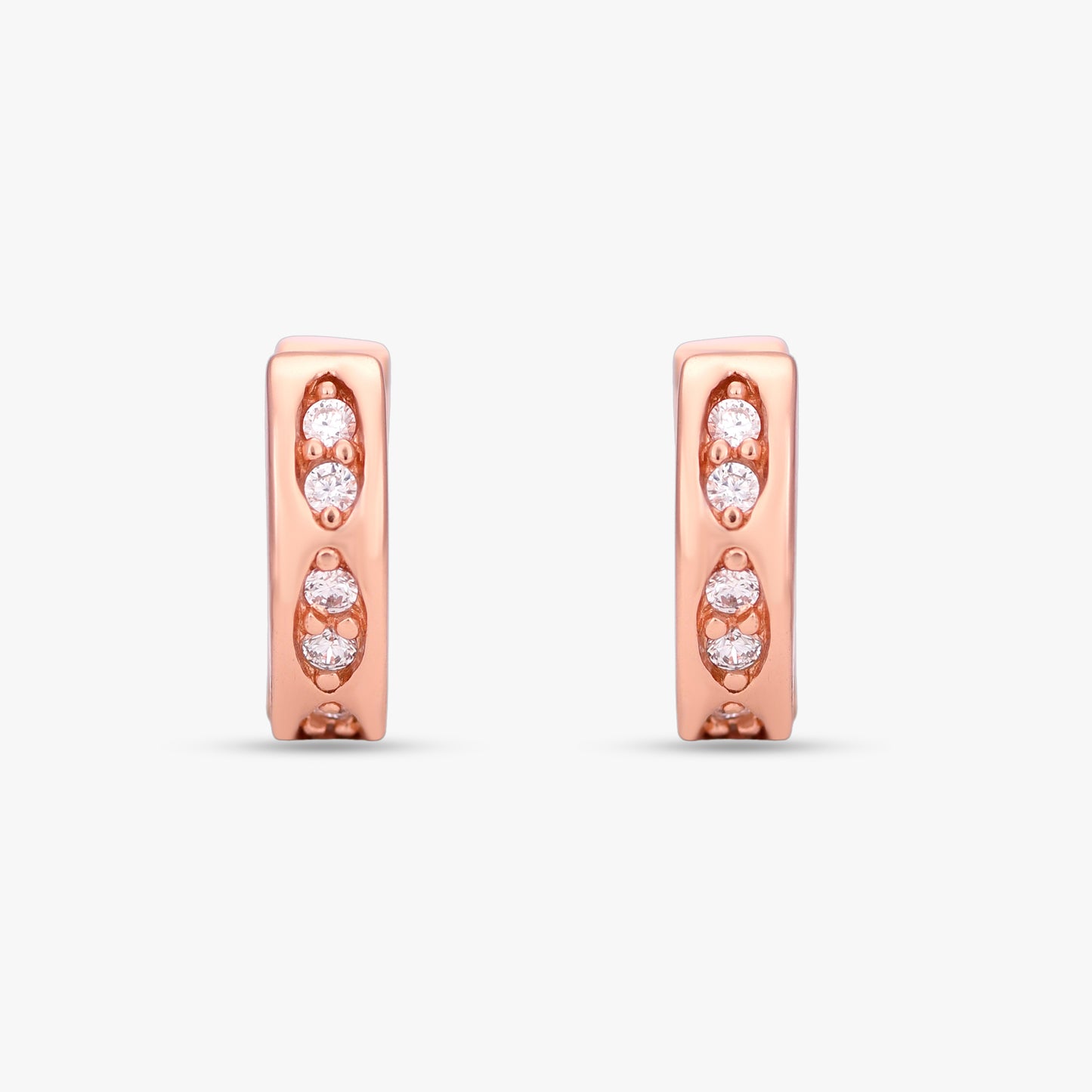 Geometric Huggie Earrings