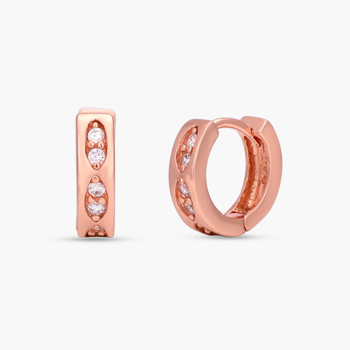 Geometric Huggie Earrings