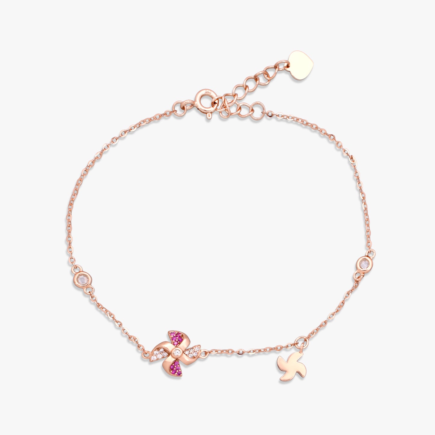 Sparkling Silver Pinwheel Bracelet