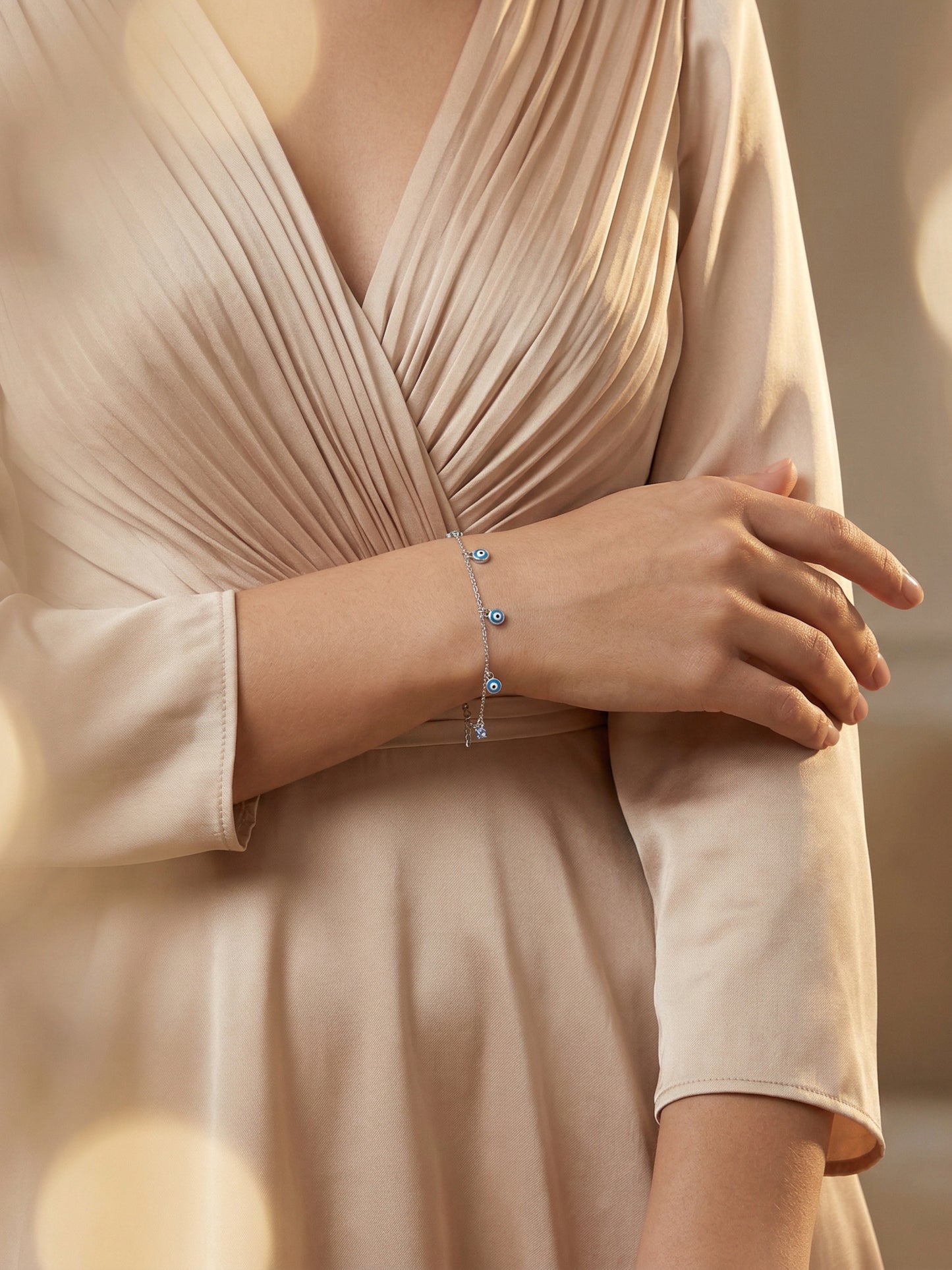 Silver Evil Eye Bracelet