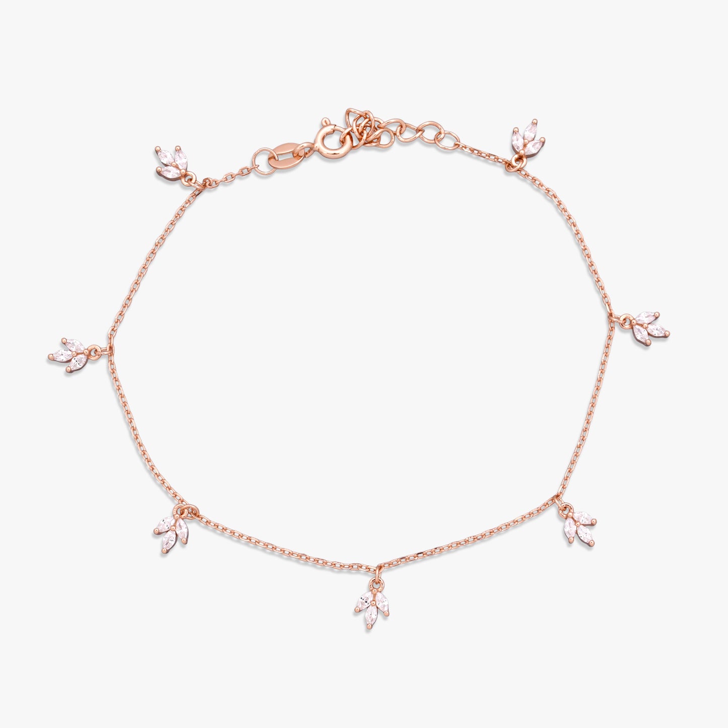 Marquise Cluster Charm Bracelet
