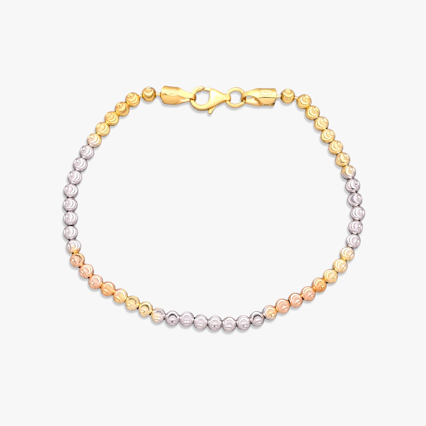 Tri-Color Moon-Cut Bracelet
