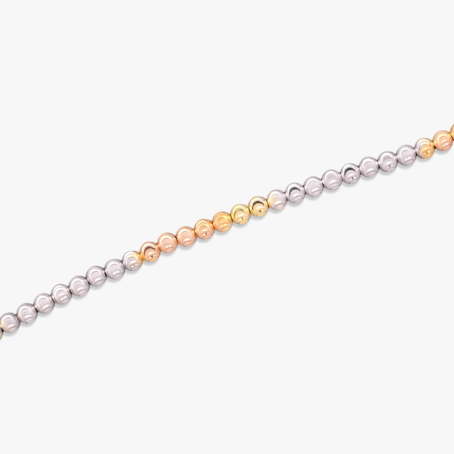 Tri-Color Moon-Cut Bracelet