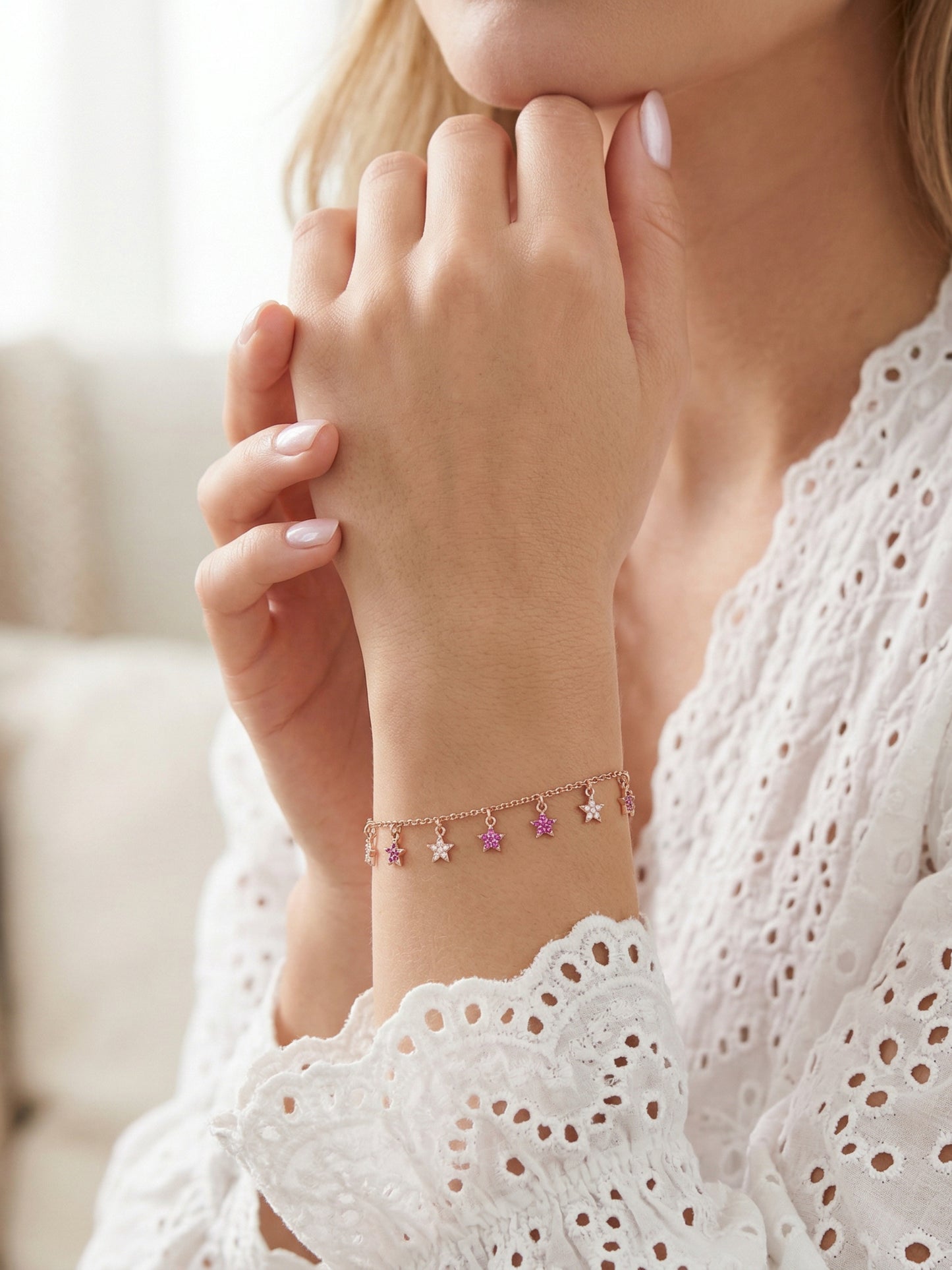 Celestial Pink Star Bracelet