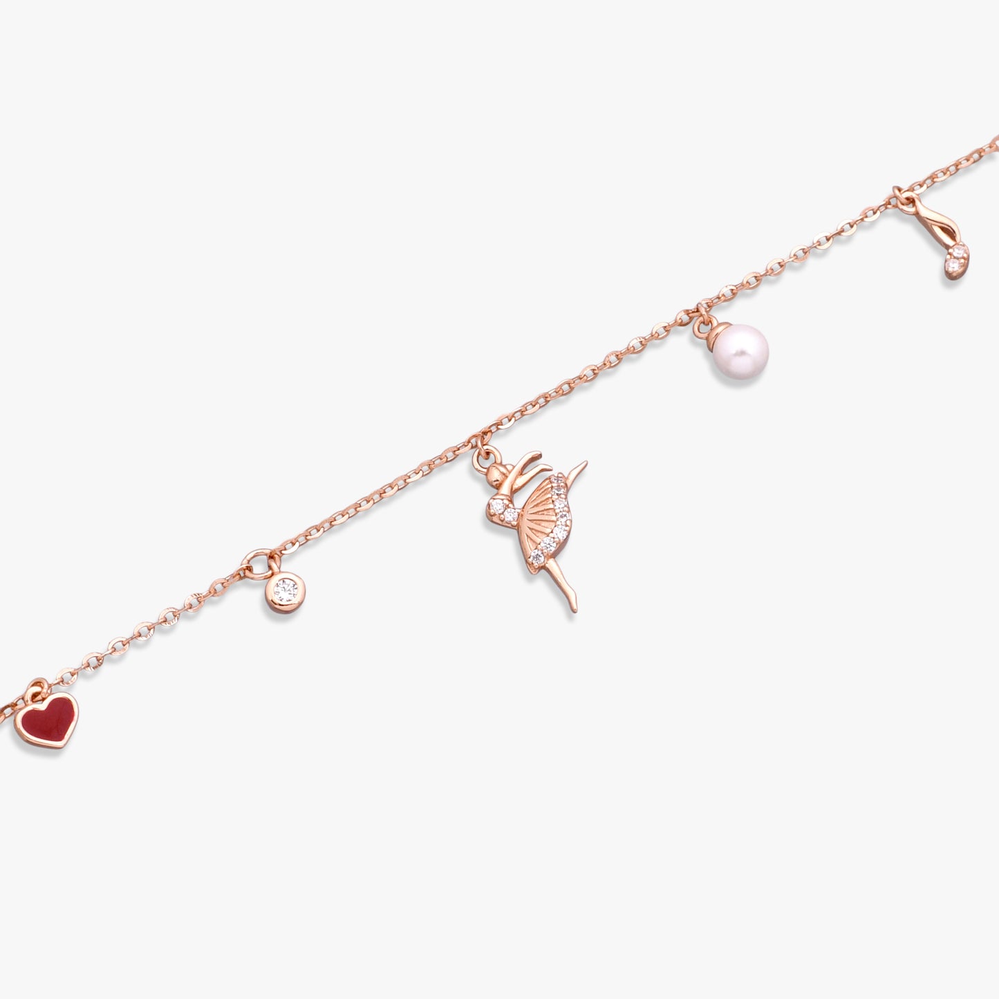 Elegant Ballerina Charm Bracelet