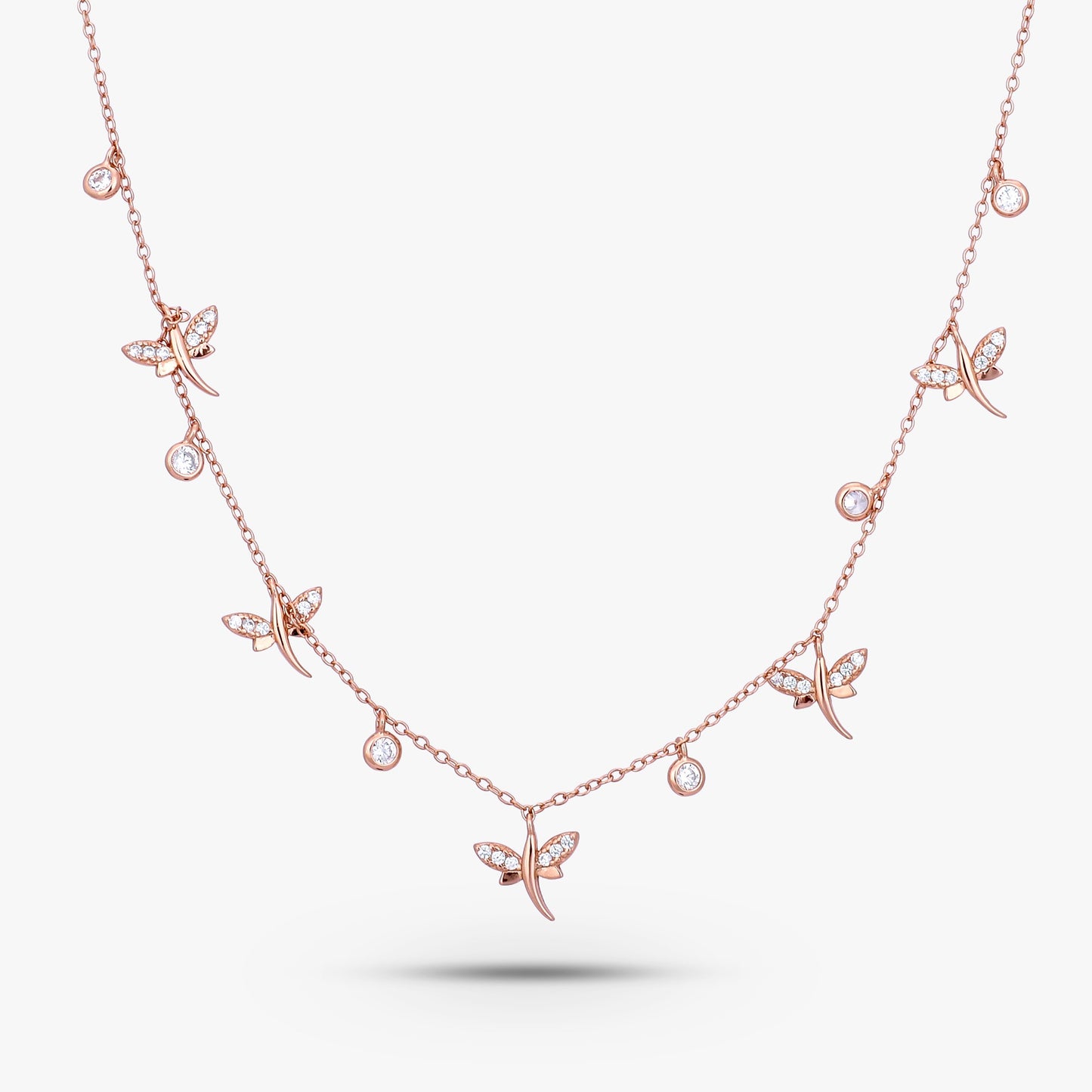 Graduated Teardrop Cluster Silver Chain