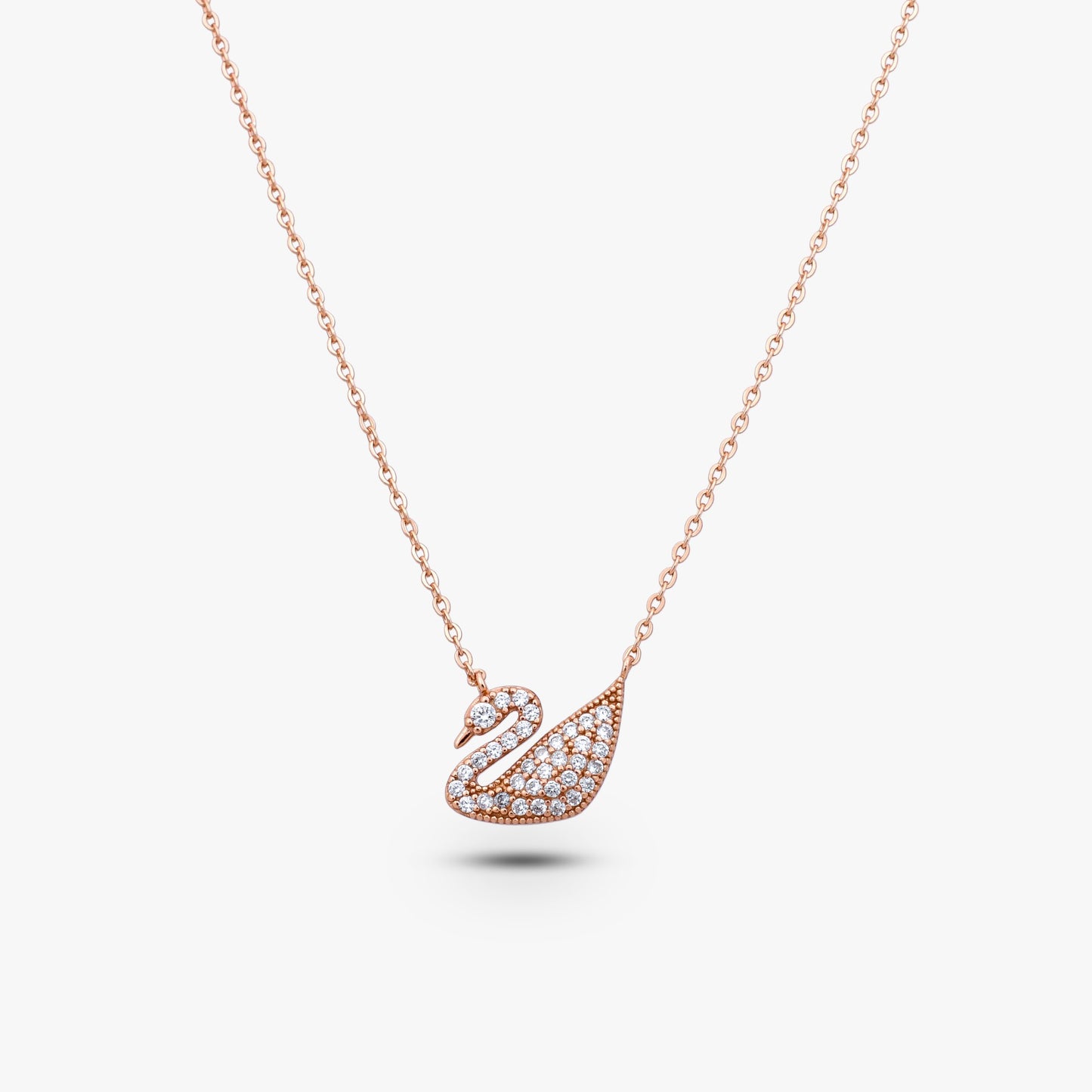 Crystal Pave Majesty Swan Necklace