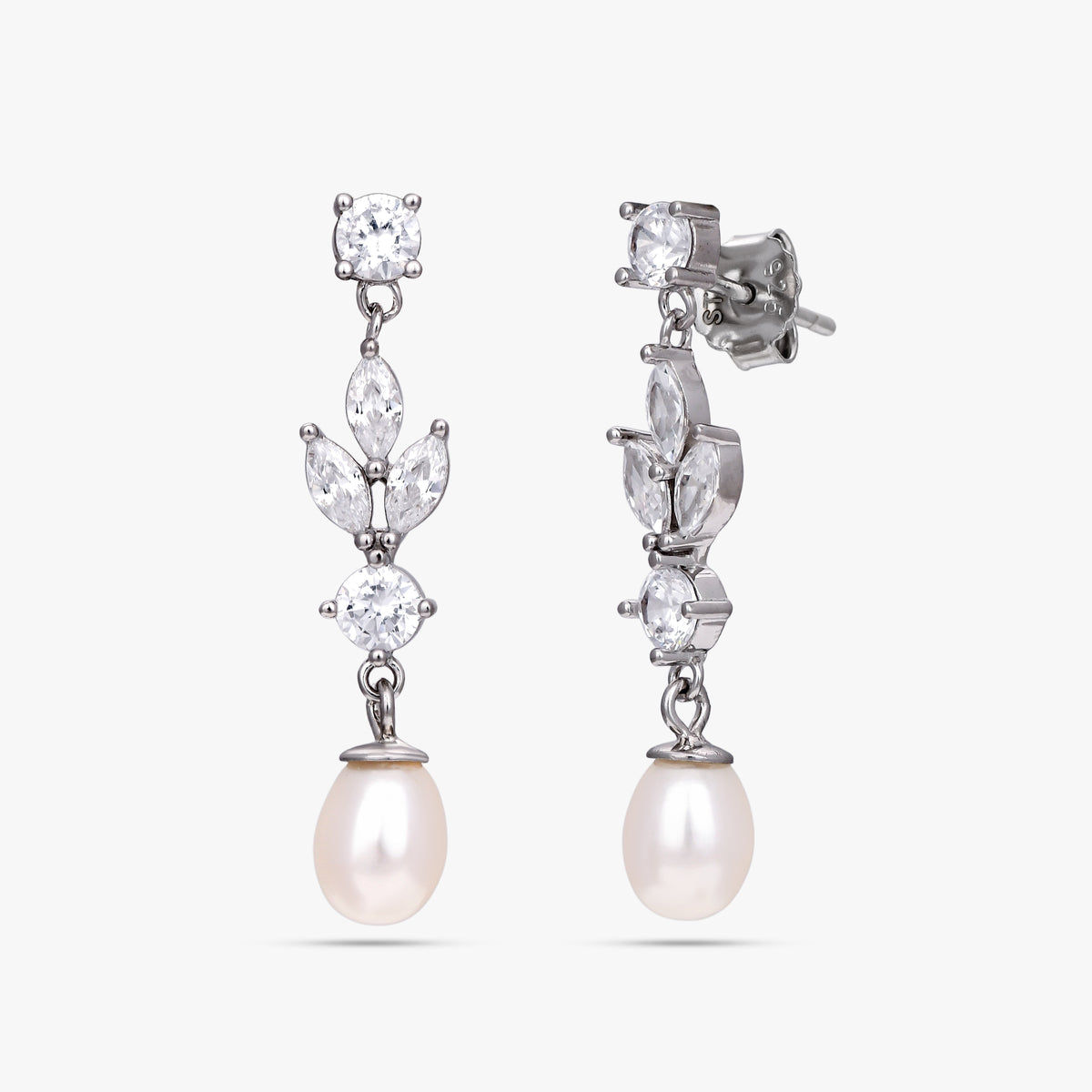 Marquise Vine Pearl Earrings