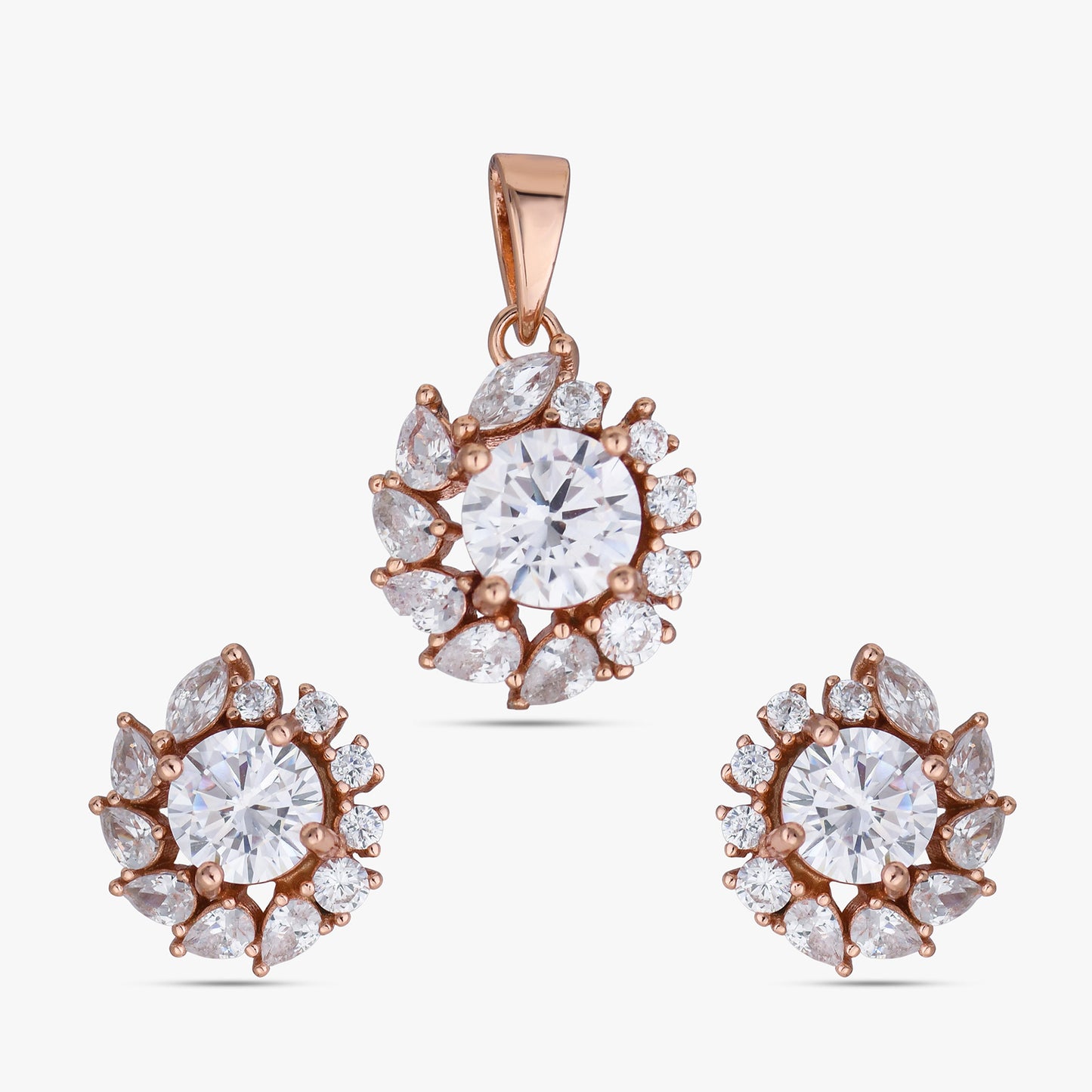 Floral Halo Solitaire Set